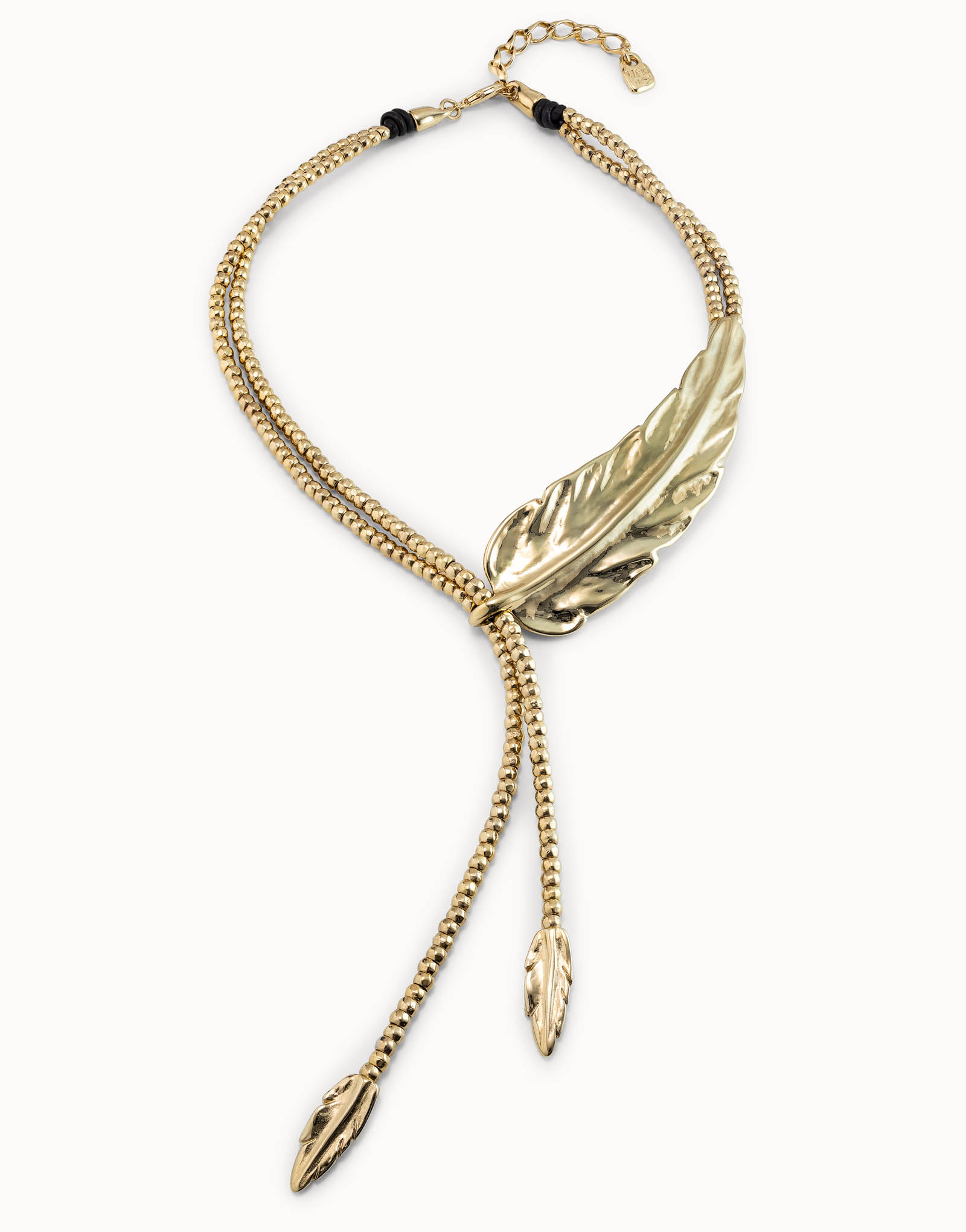 Long necklace, Golden, large thumbnail