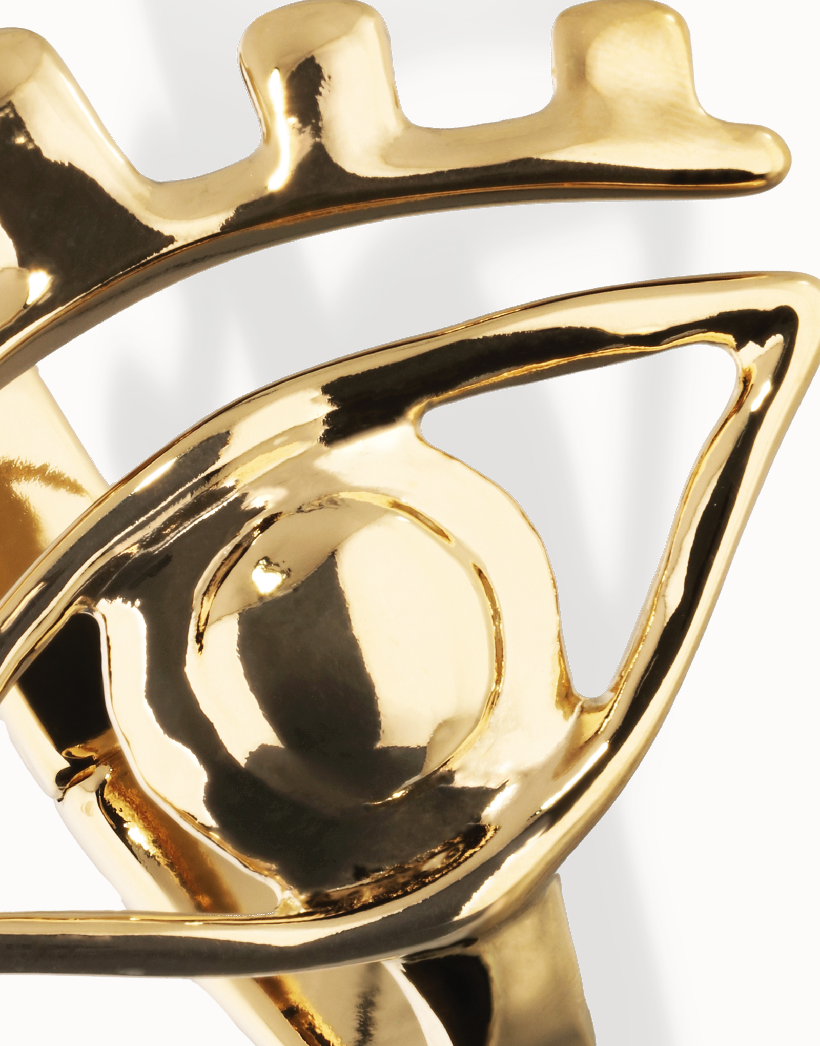 Bangle bracelet with a striking central eye, Golden, large thumbnail