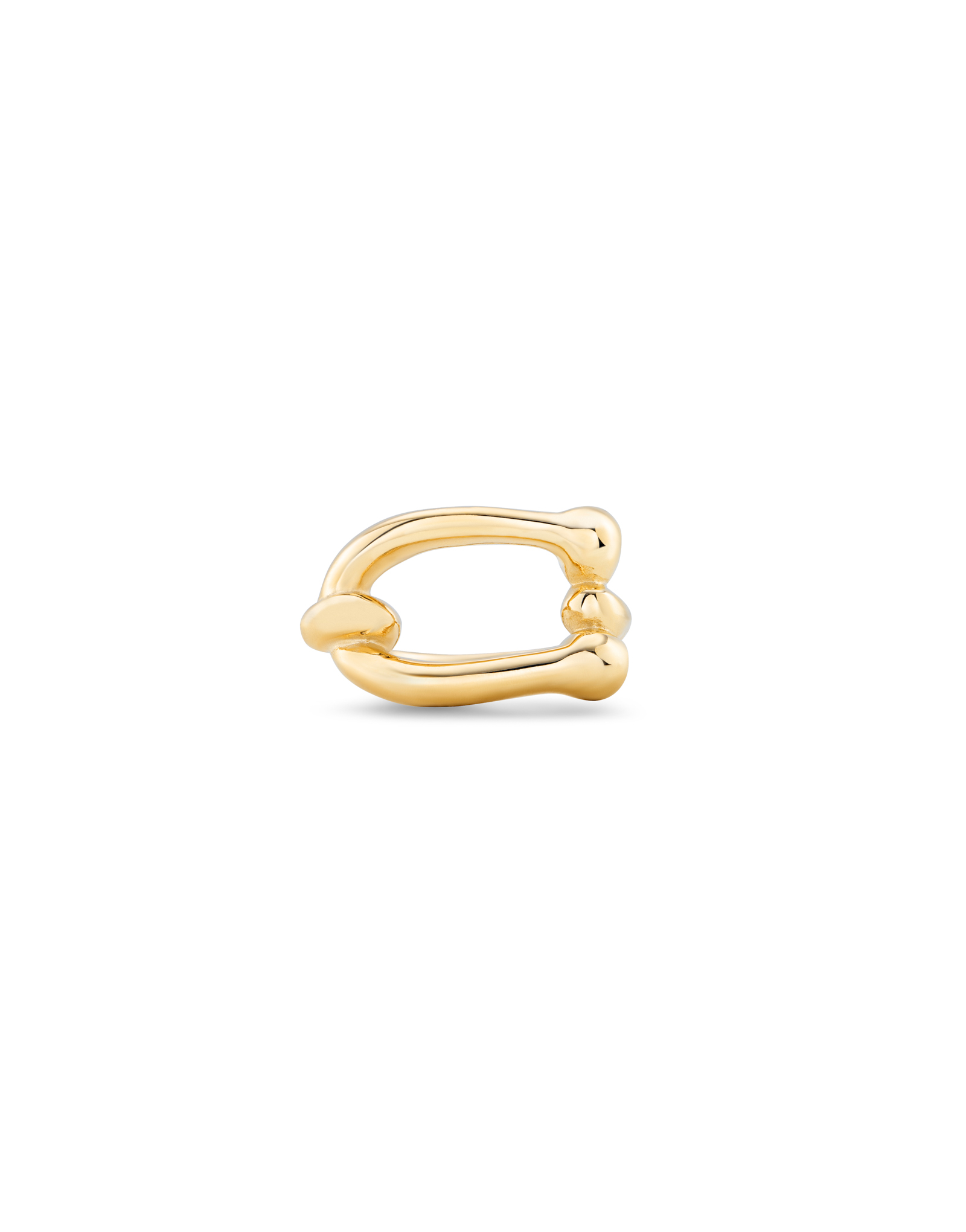 Link shaped ring, Golden, large thumbnail