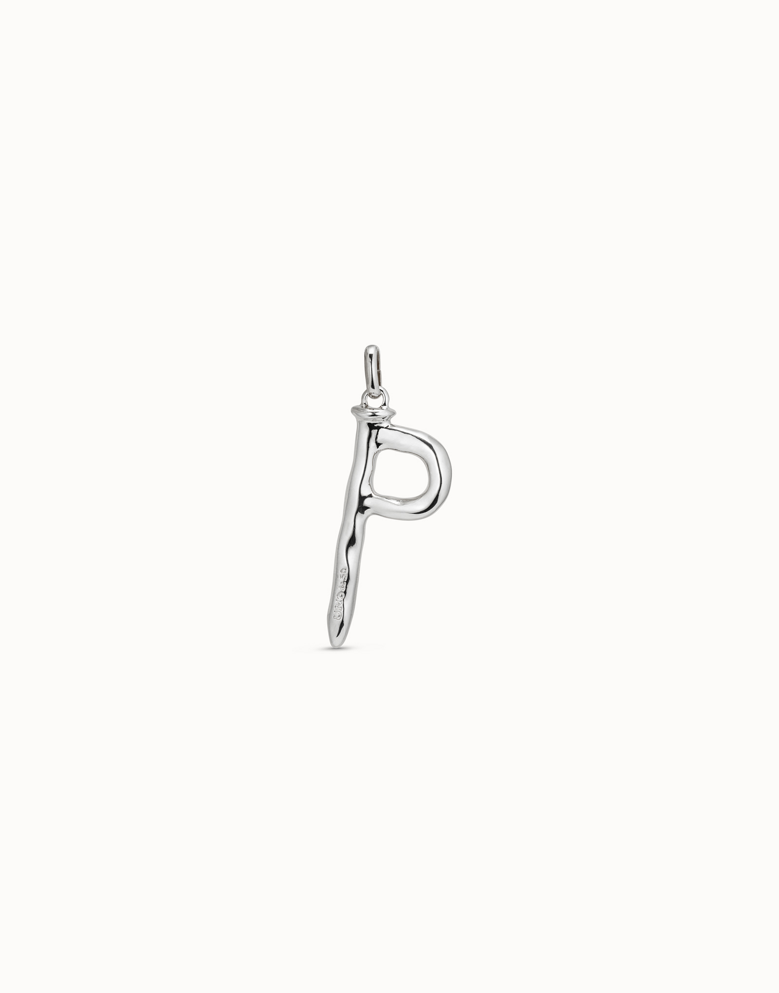 Large P initial charm, Silver, large thumbnail