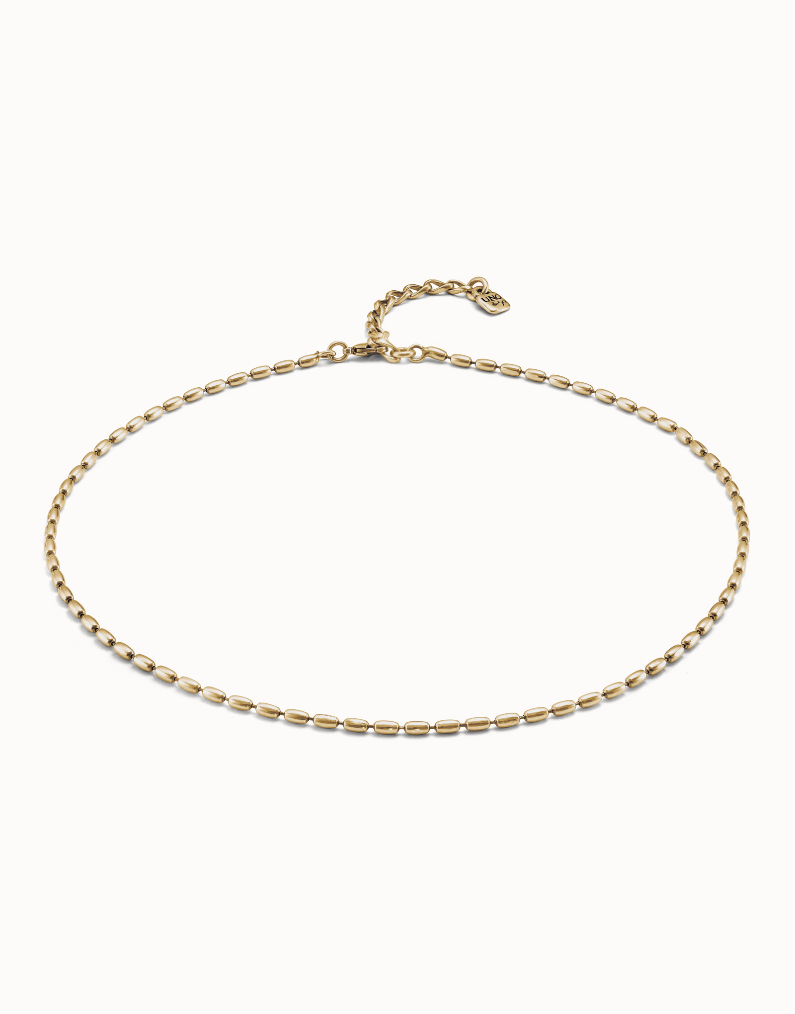 Short oval link chain necklace, Golden, large thumbnail