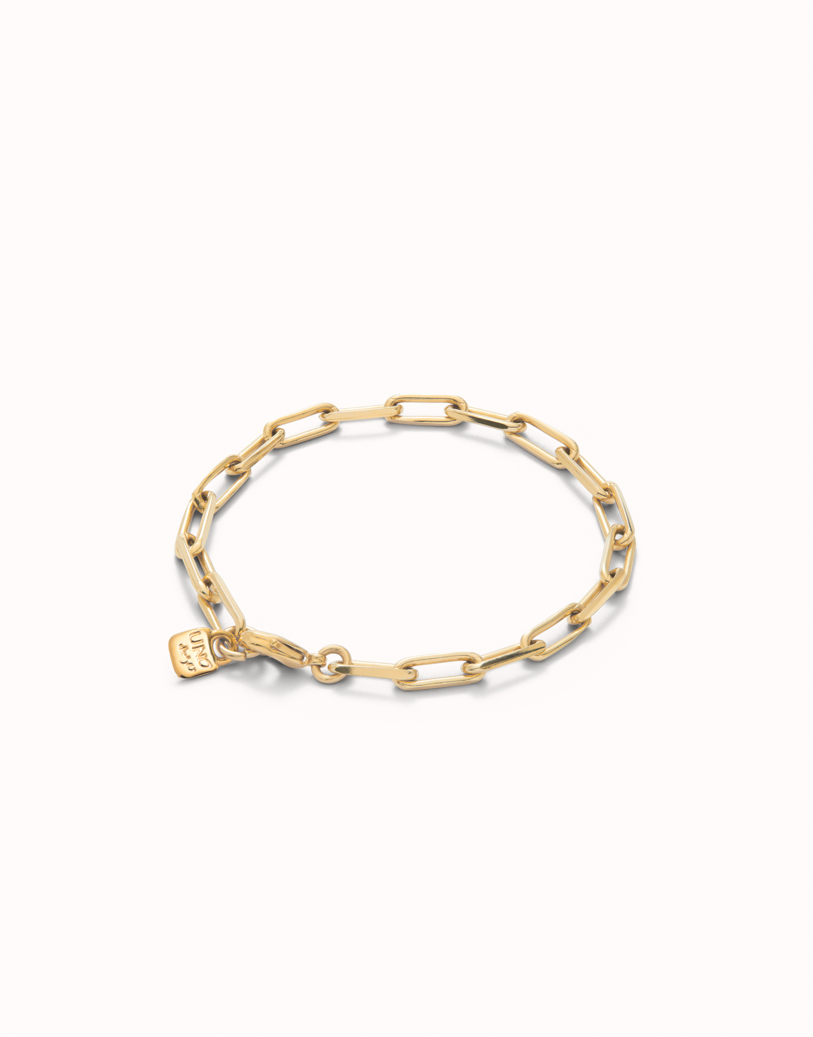 Rectangular link chain bracelet, Golden, large thumbnail