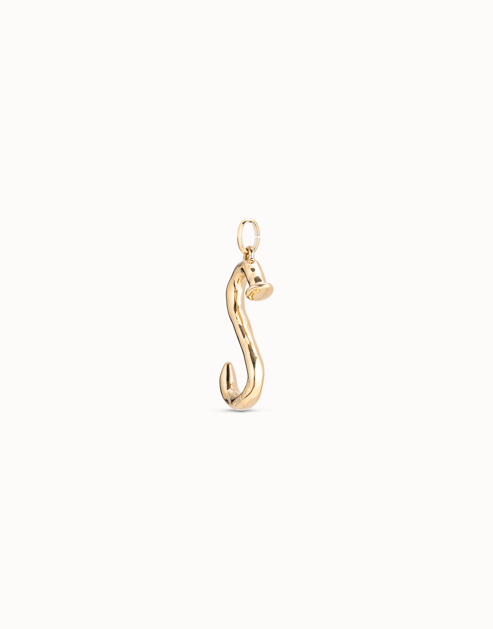 Large S initial charm, Golden, large thumbnail