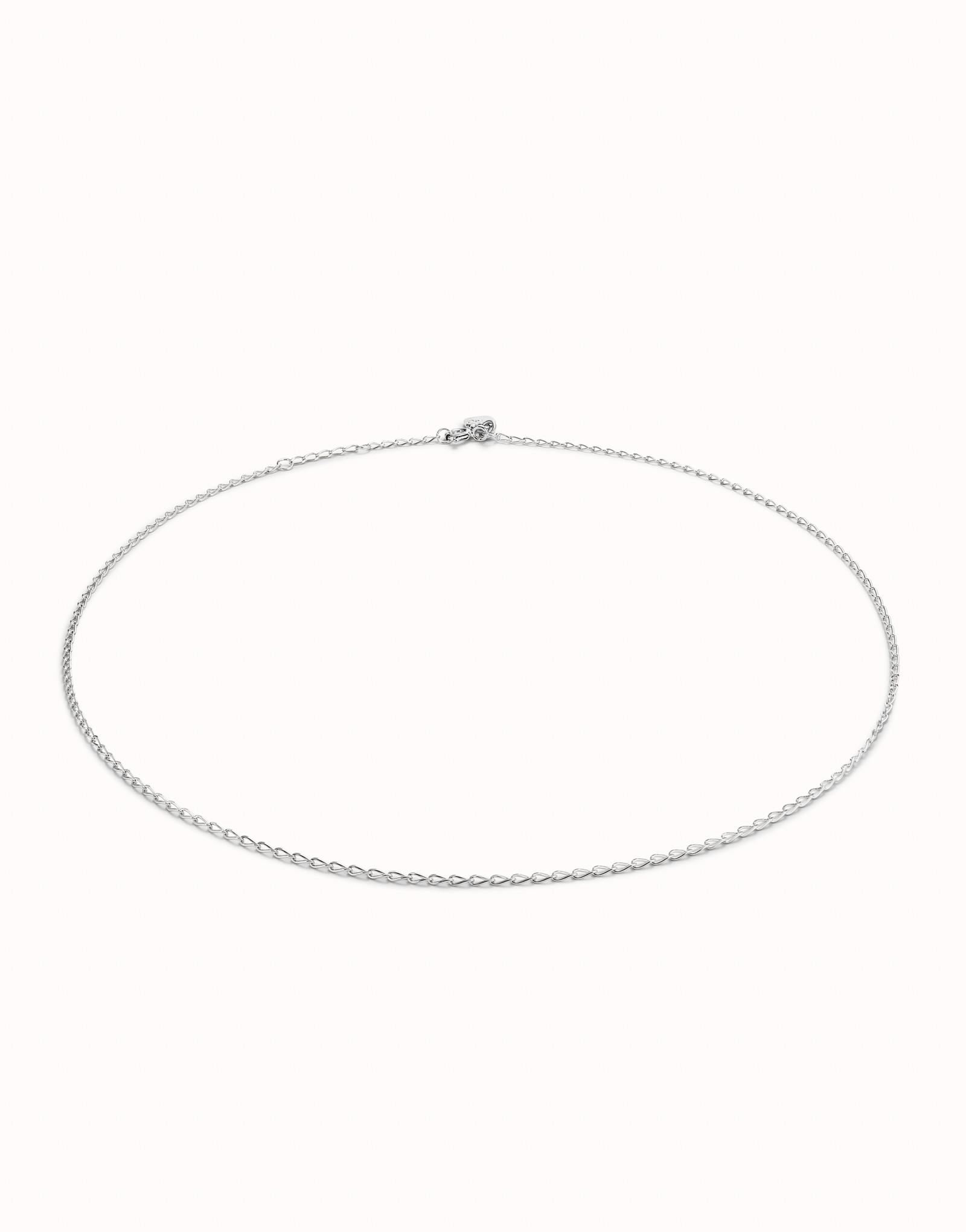 Link chain charm necklace, Silver, large thumbnail