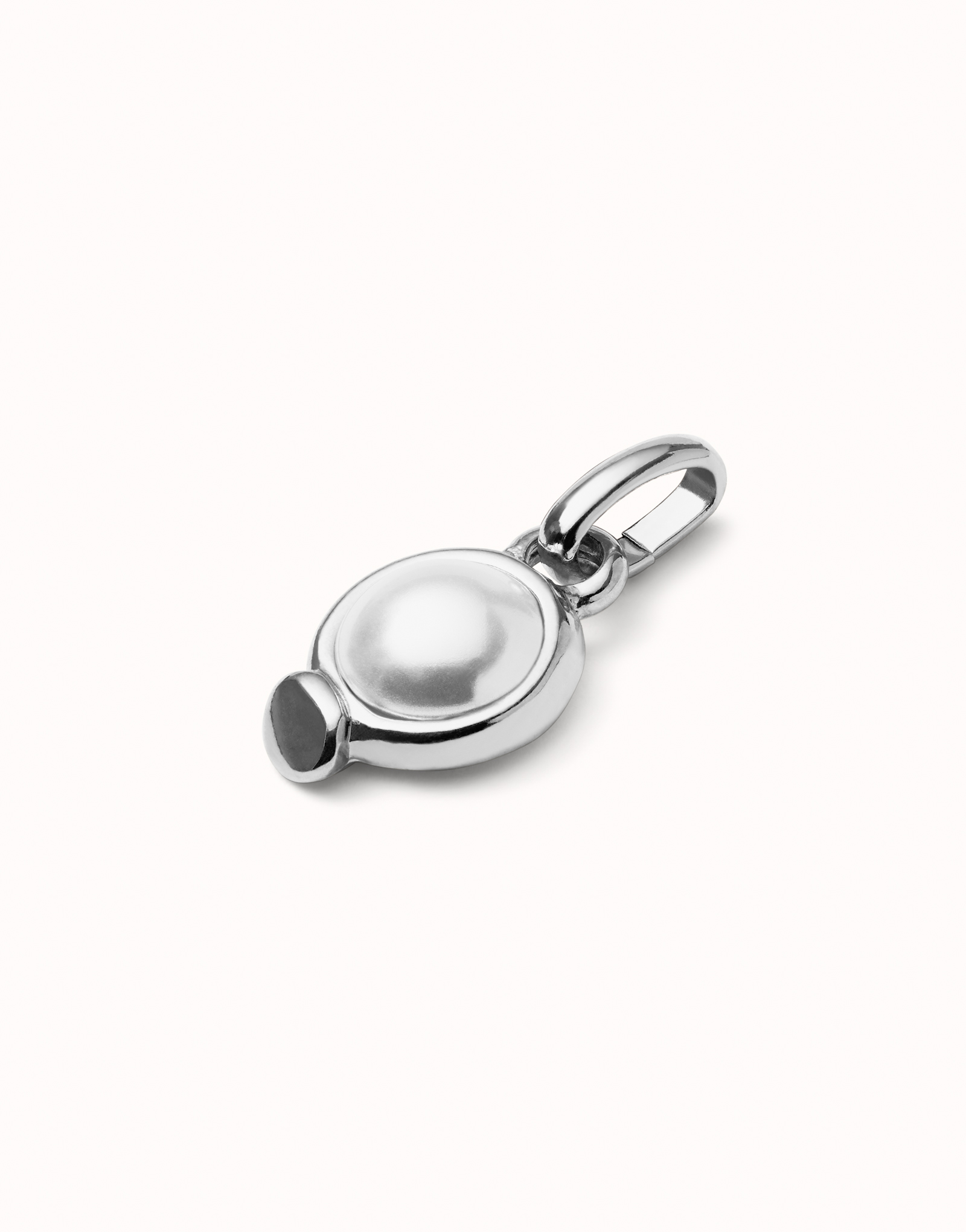 Charm with pearl, Silver, large thumbnail