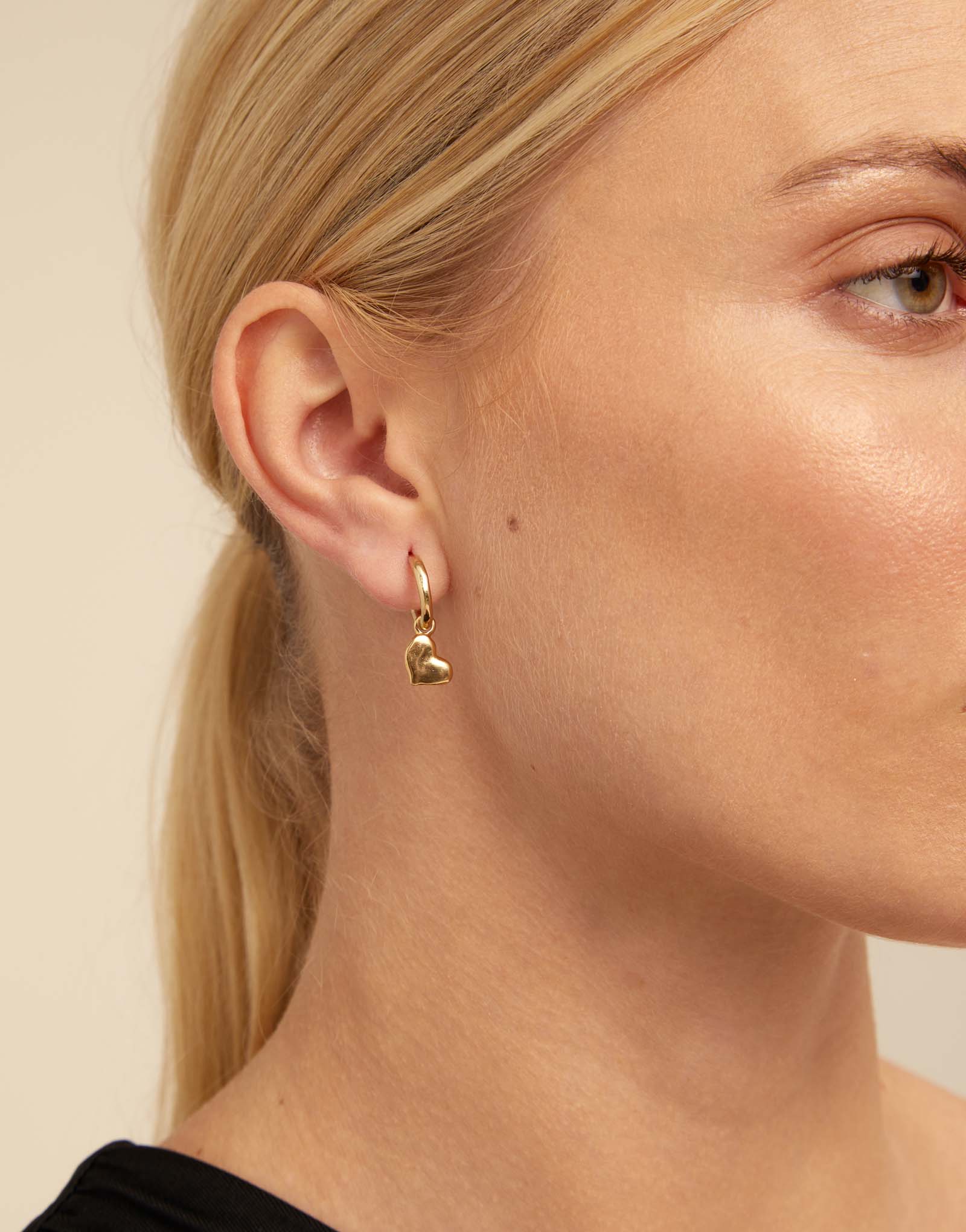 Single Hoop Earring, Golden, large thumbnail