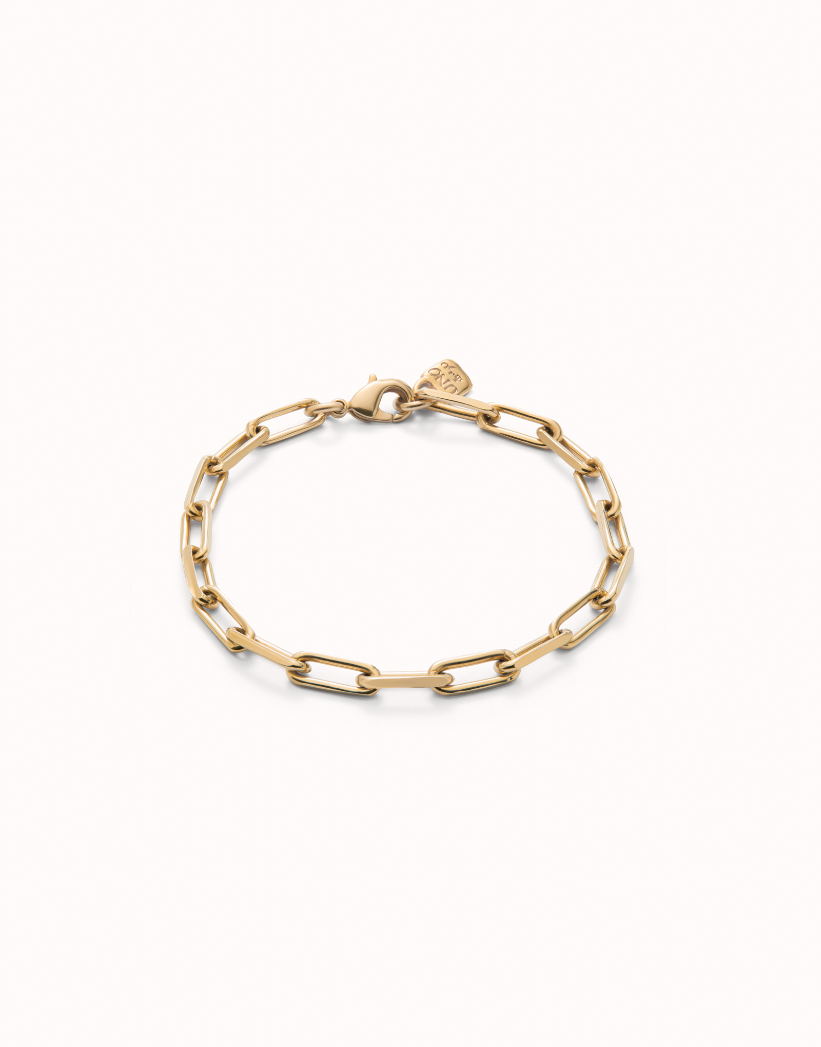 Rectangular link chain bracelet, Golden, large thumbnail
