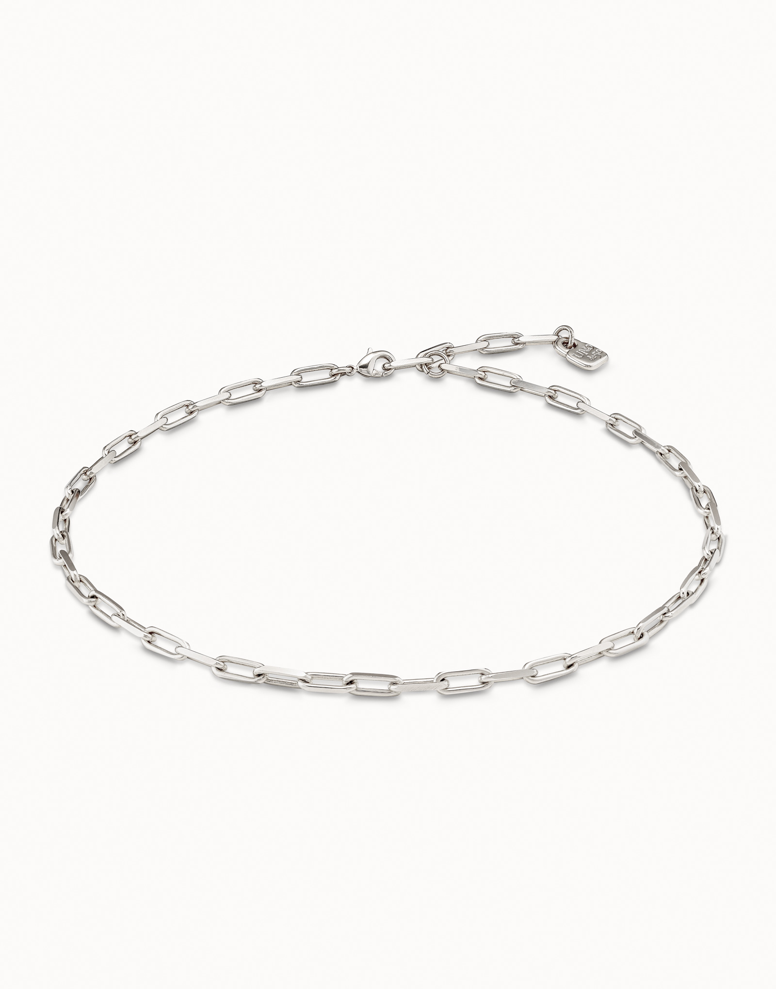 Short link chain charm necklace, Silver, large thumbnail
