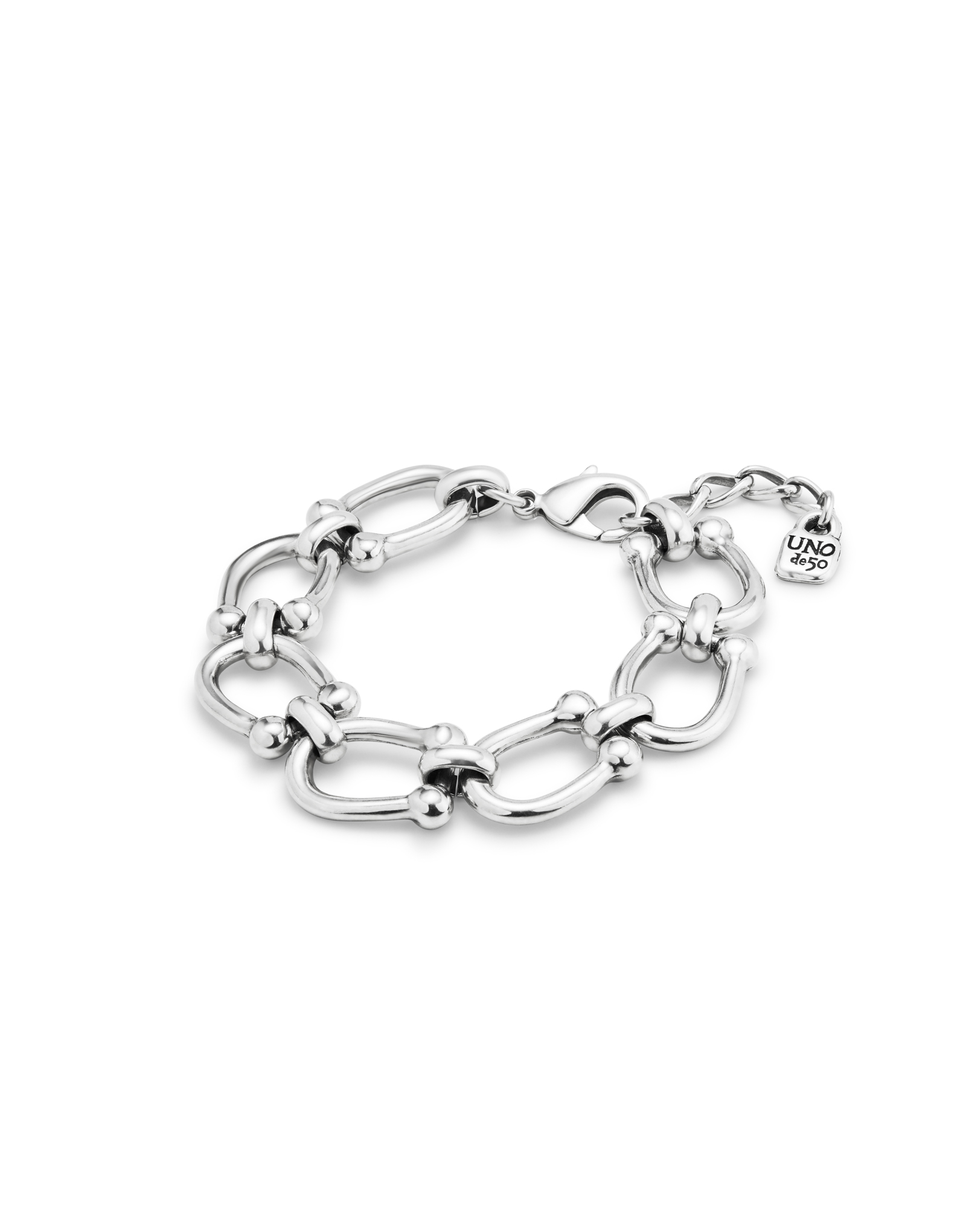 Medium oval link chain bracelet, Silver, large thumbnail