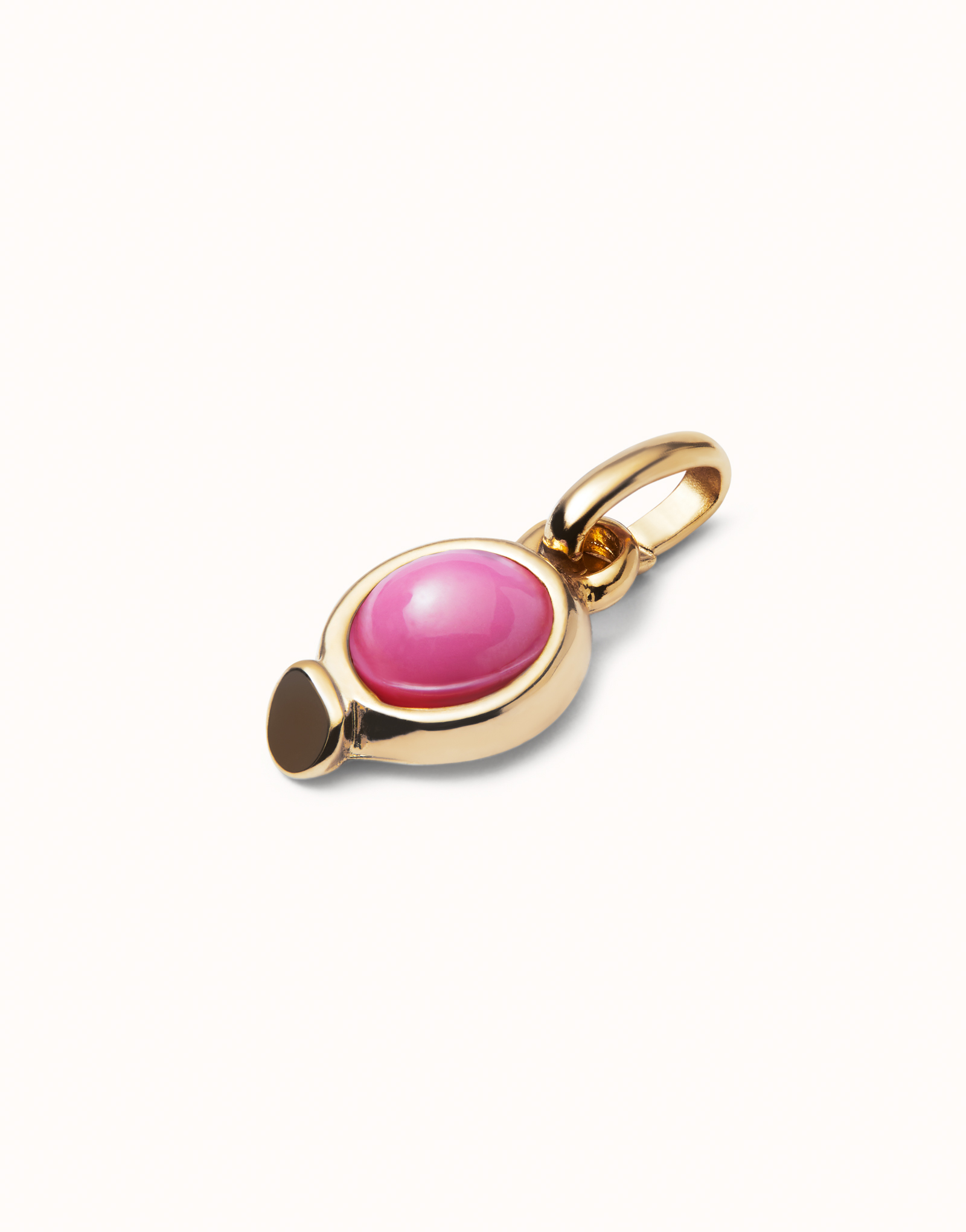 Charm with red stone, Golden, large thumbnail