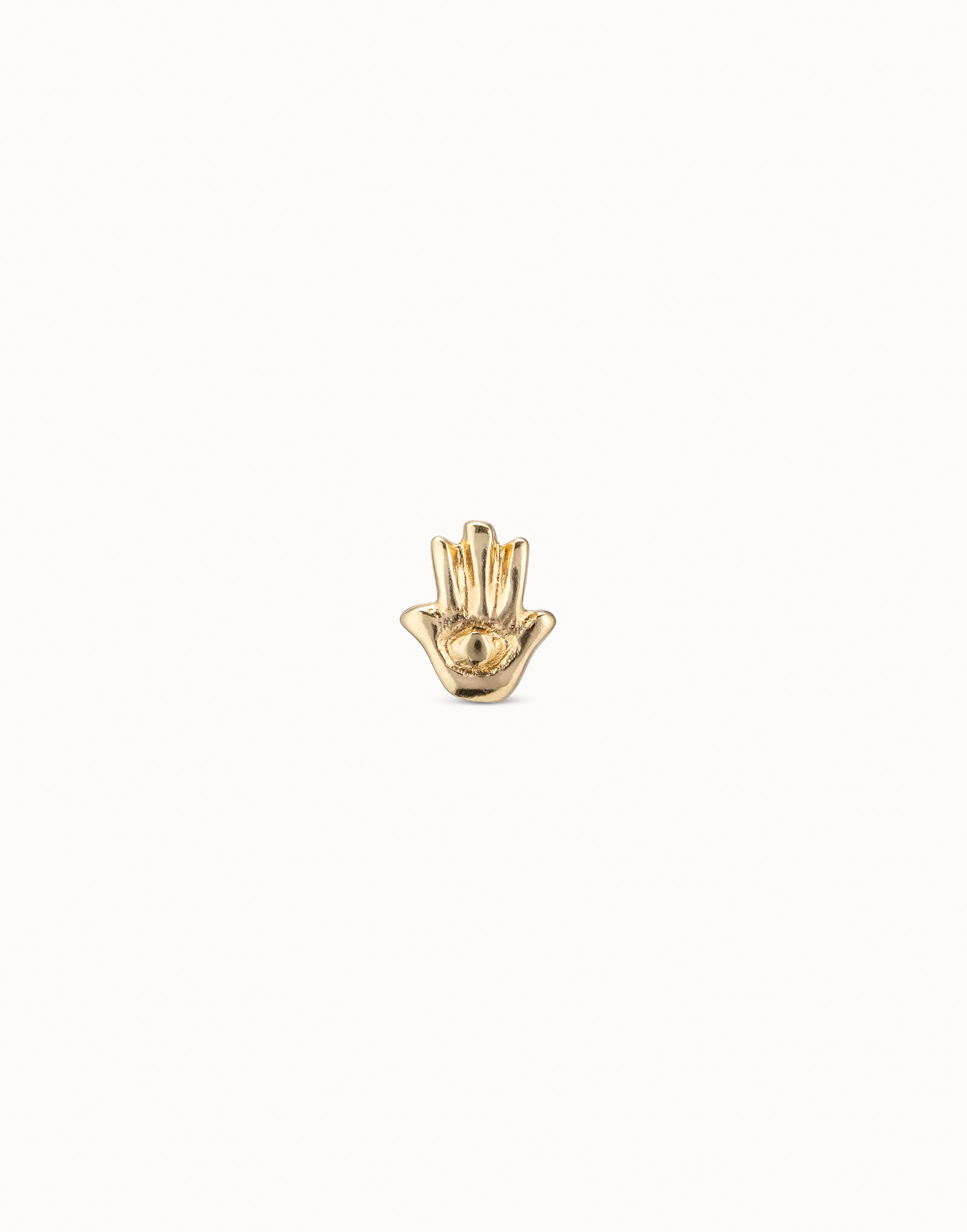 Hamsa Single Stud Earring, Golden, large thumbnail