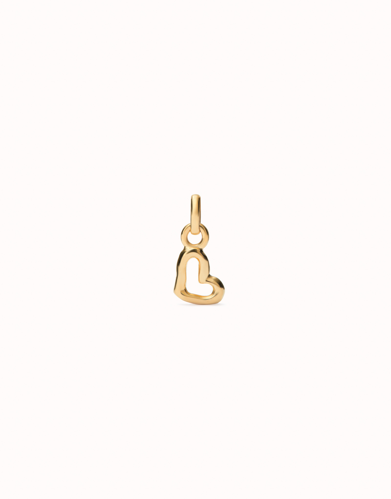 Heart-shaped charm, Golden, large thumbnail