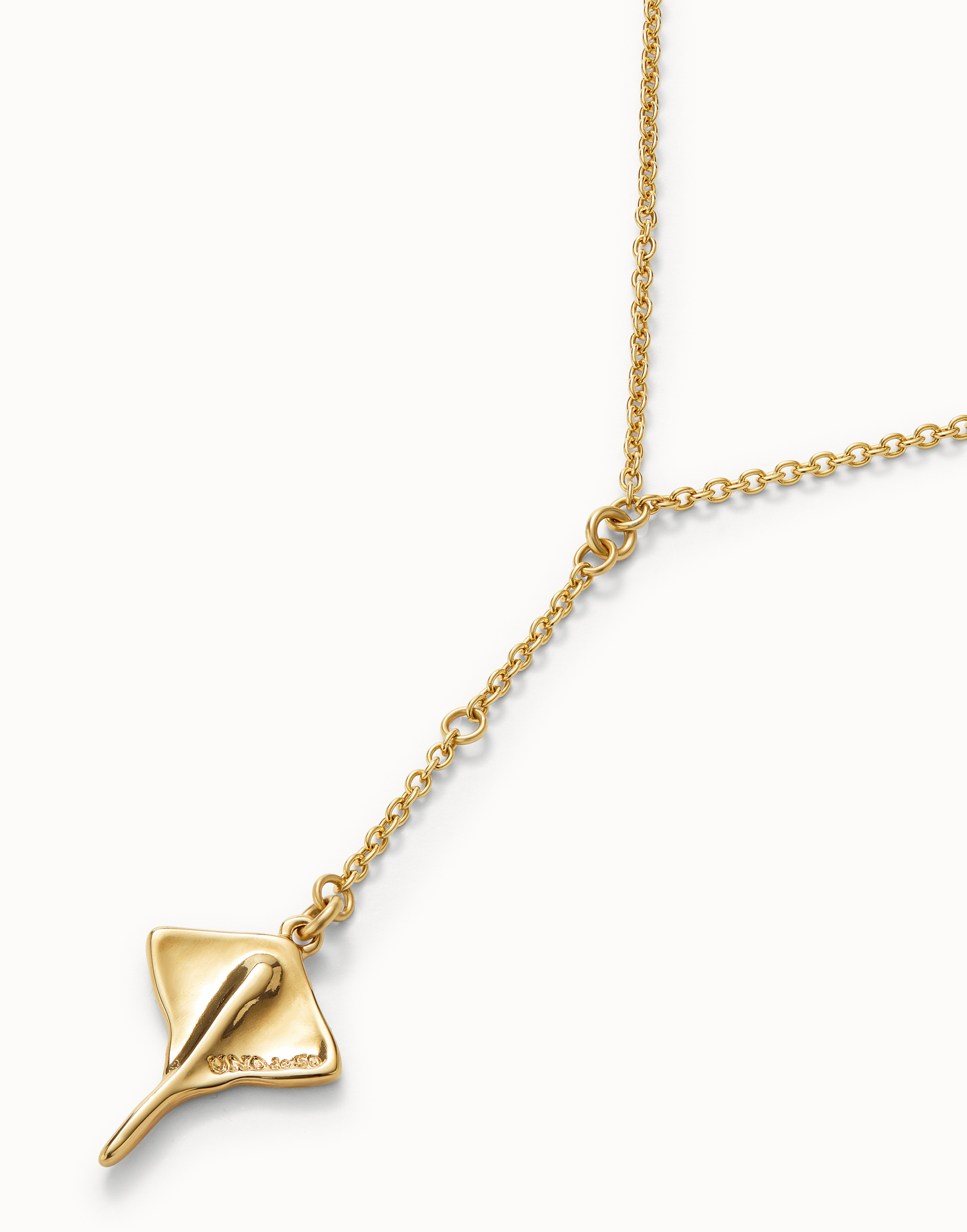 Collier en chaîne pour corps plaquée or 18 carats et raie manta, Or, large thumbnail