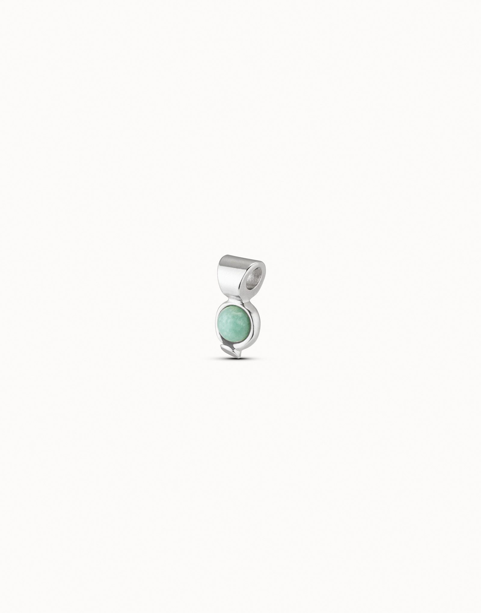 Charm with amazonite stone, Silver, large thumbnail