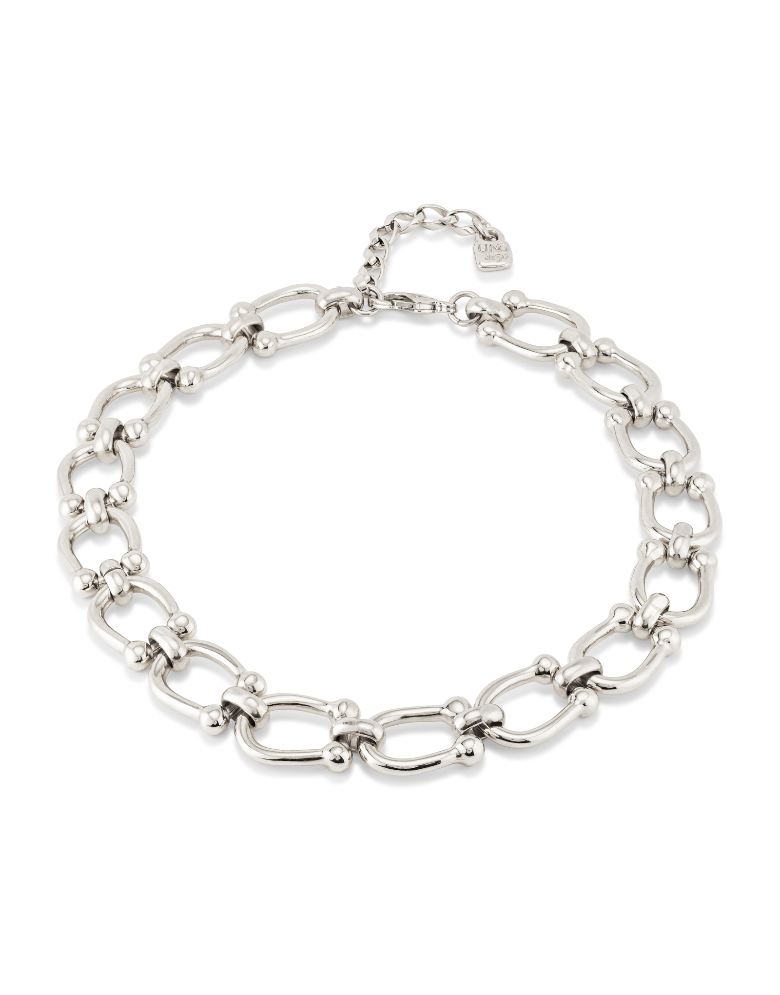 Short link chain necklace, Silver, large thumbnail