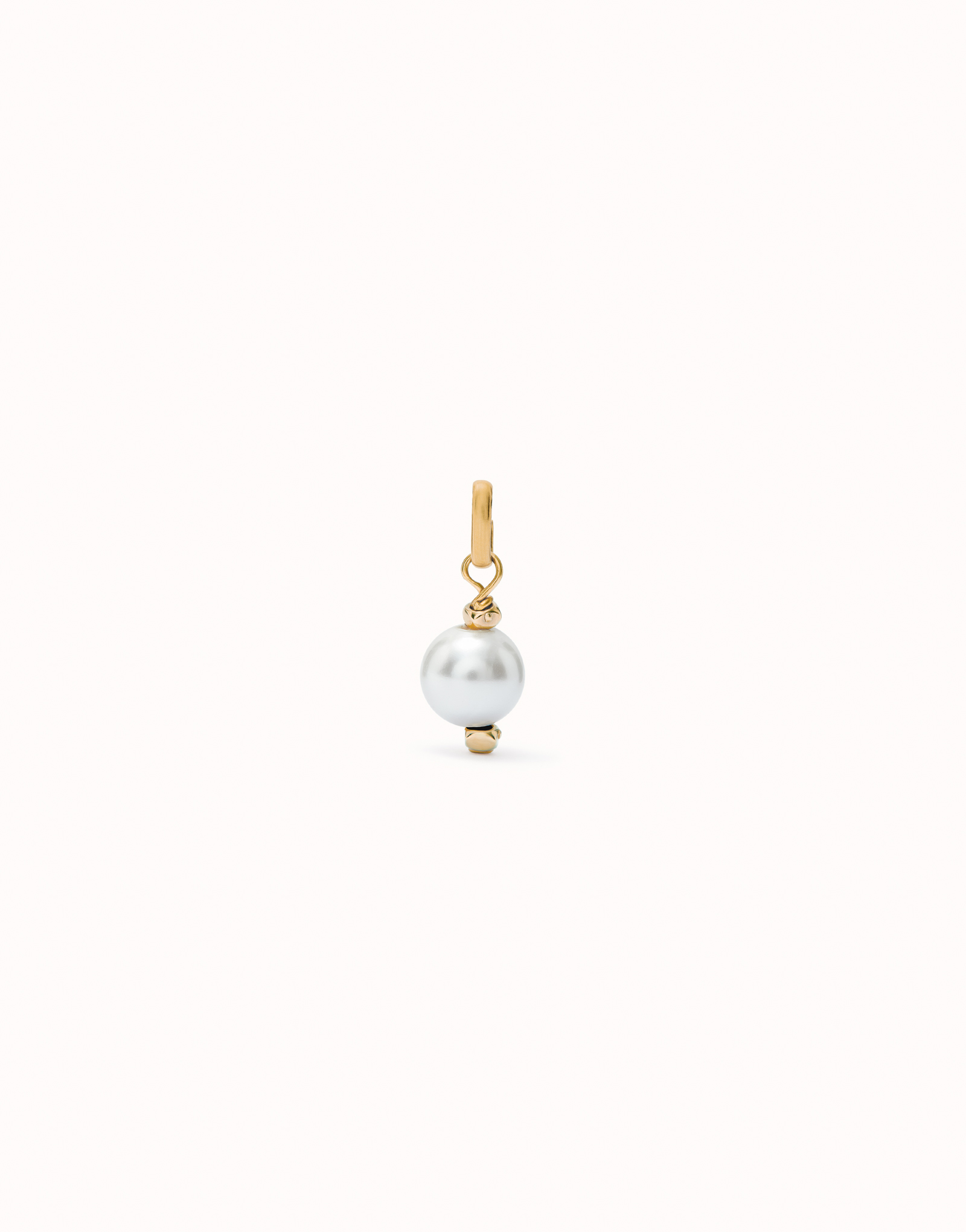 Charm  with pearl, Golden, large thumbnail