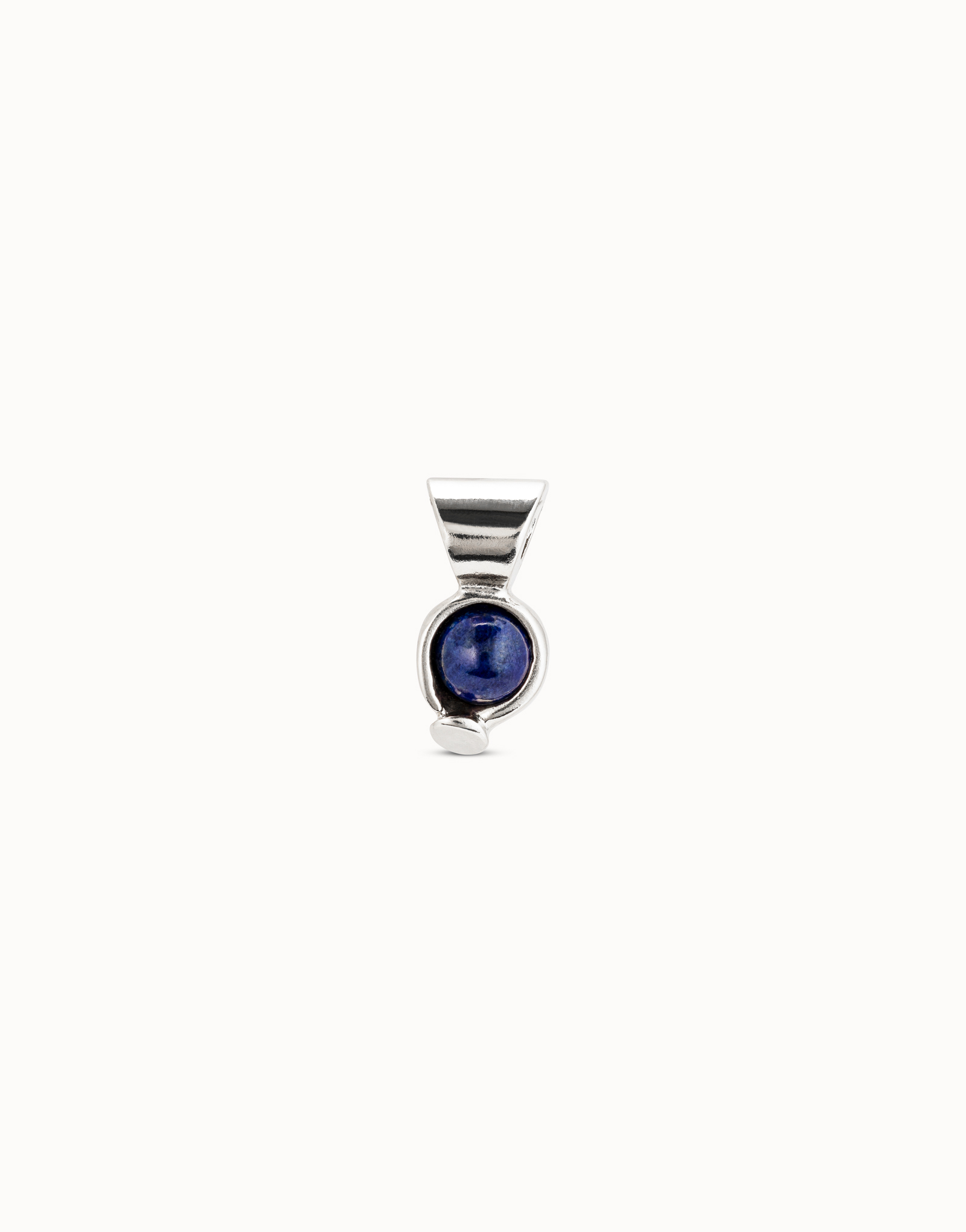 Charm with blue stone, Silver, large thumbnail