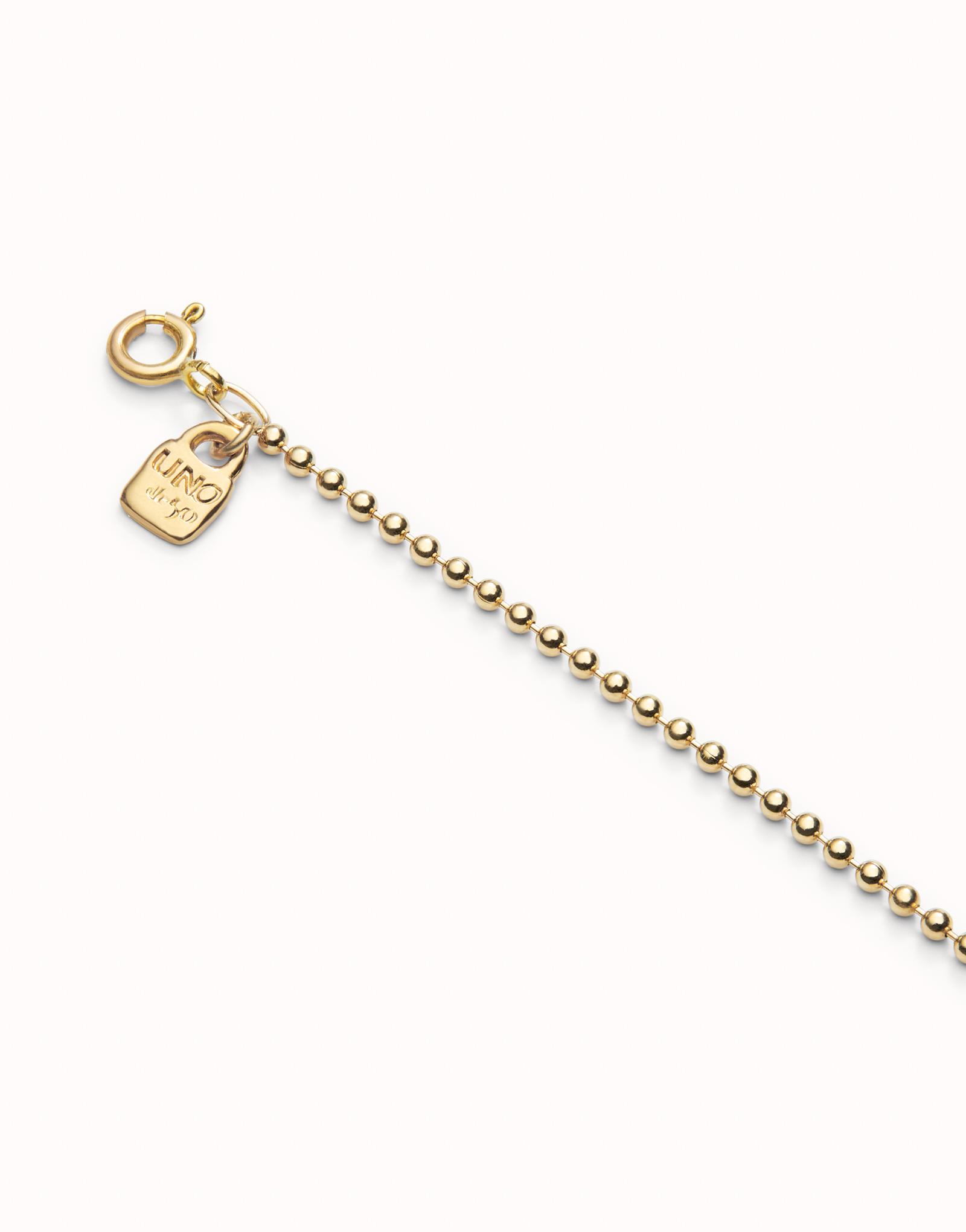 Link chain charm necklace, Golden, large thumbnail