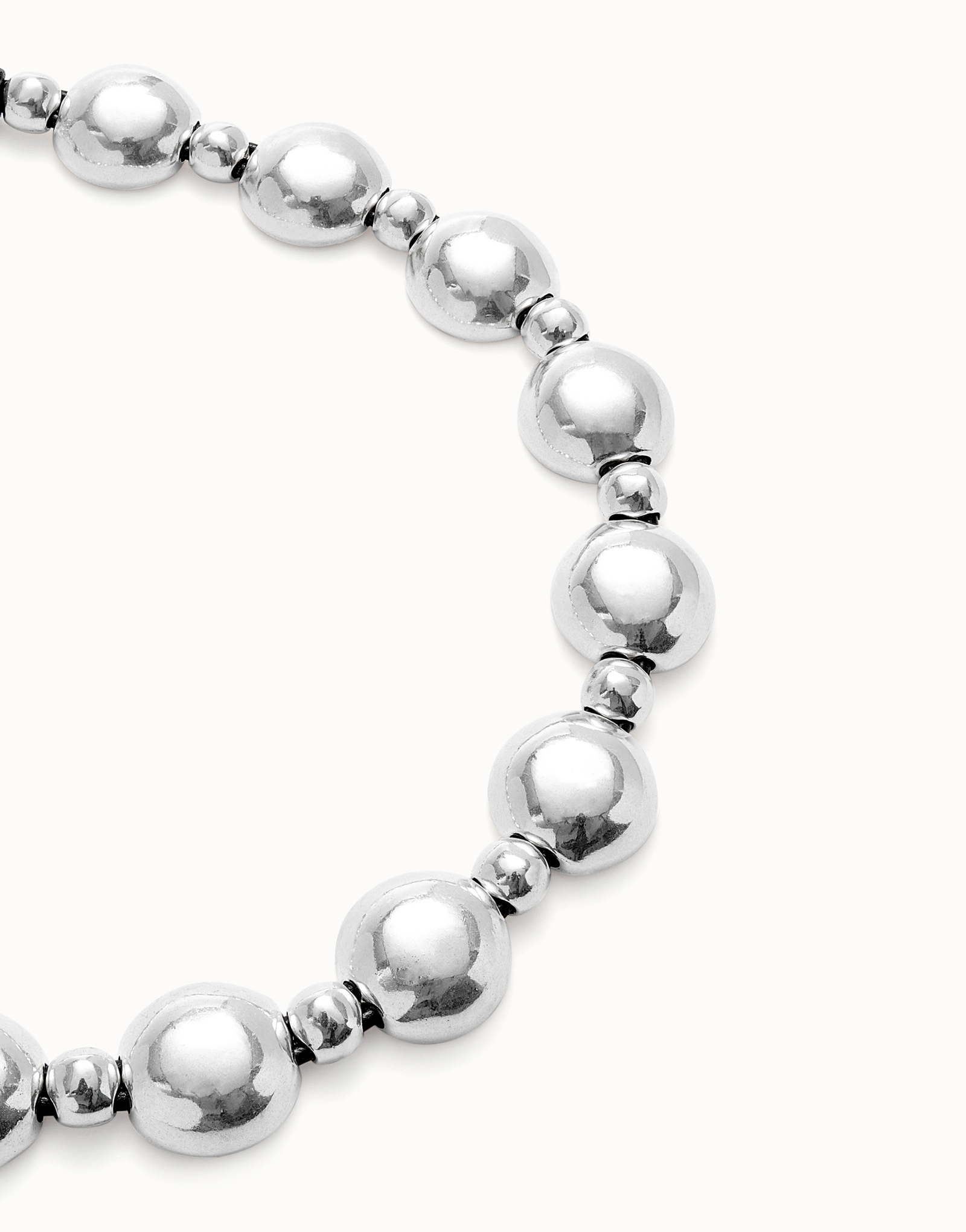 Colgante de combinación de bolas bañado en plata de ley, Plateado, large thumbnail