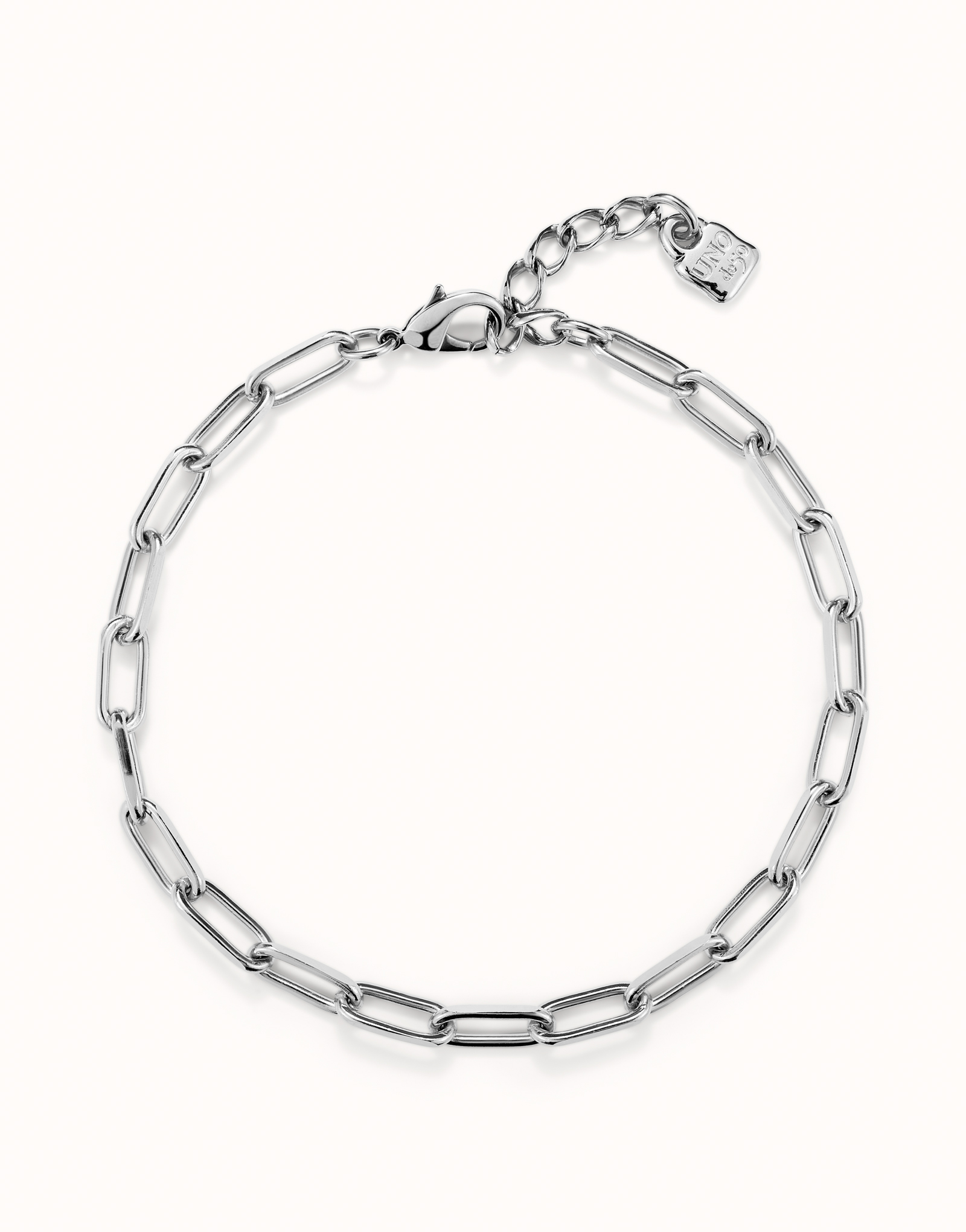Short oval link chain necklace, Silver, large thumbnail