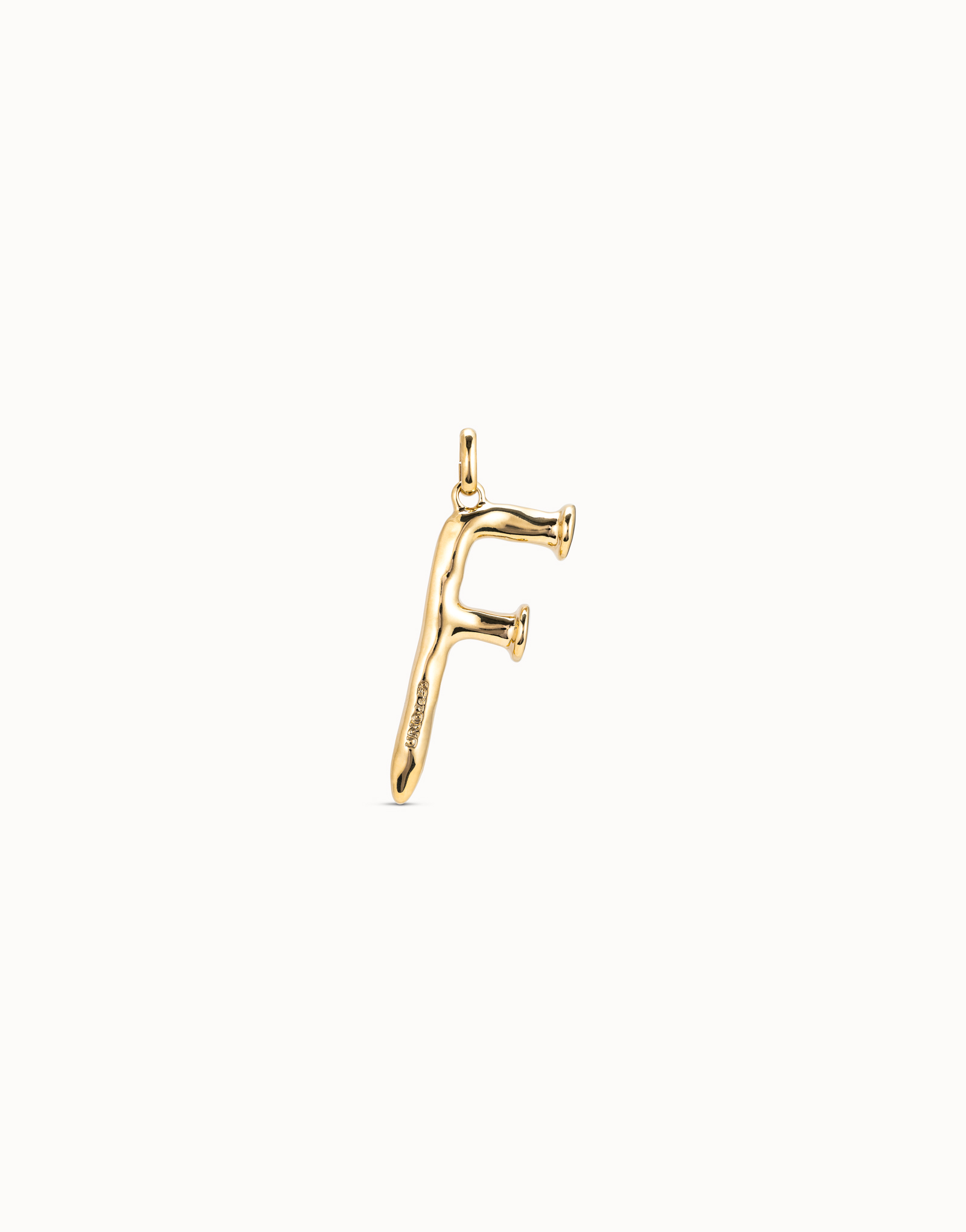 Large F initial charm, Golden, large thumbnail