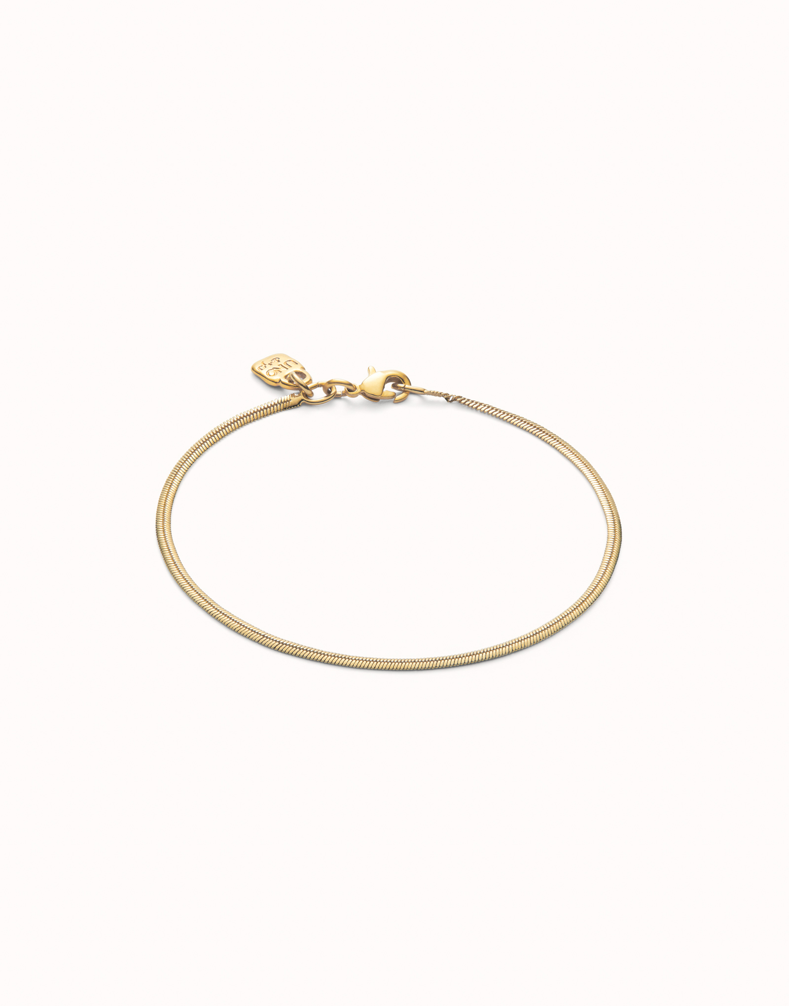 Flat snake chain bracelet, Golden, large thumbnail