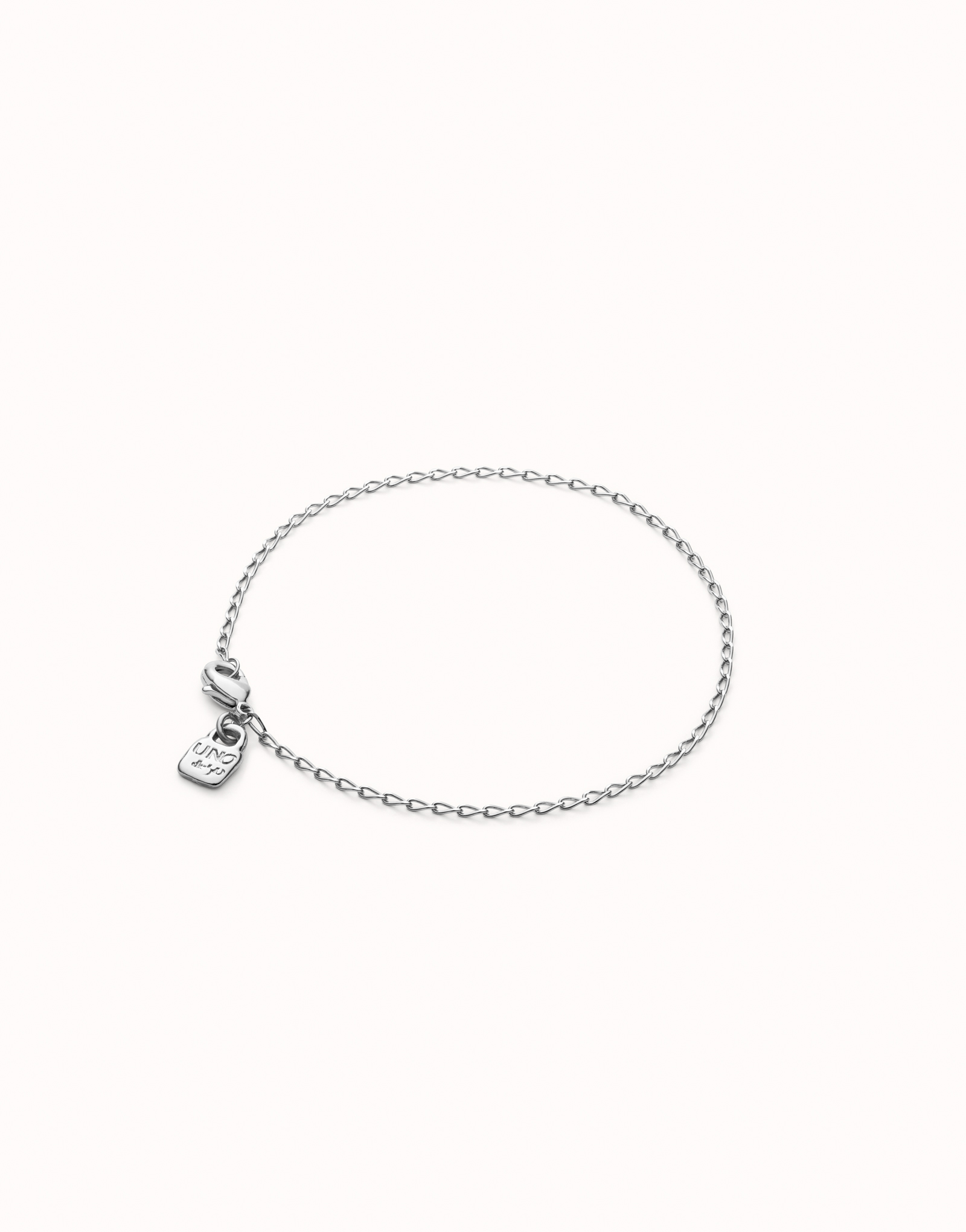 Oval link charm bracelet, Silver, large thumbnail