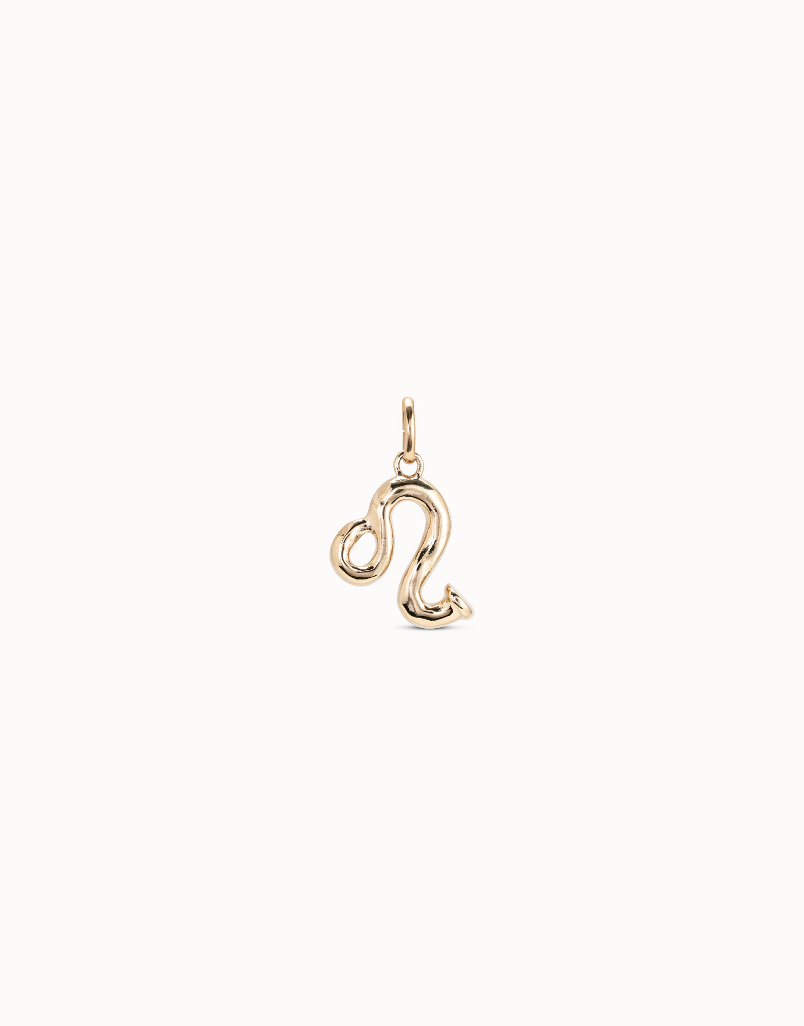 Leo shaped charm, Golden, large thumbnail