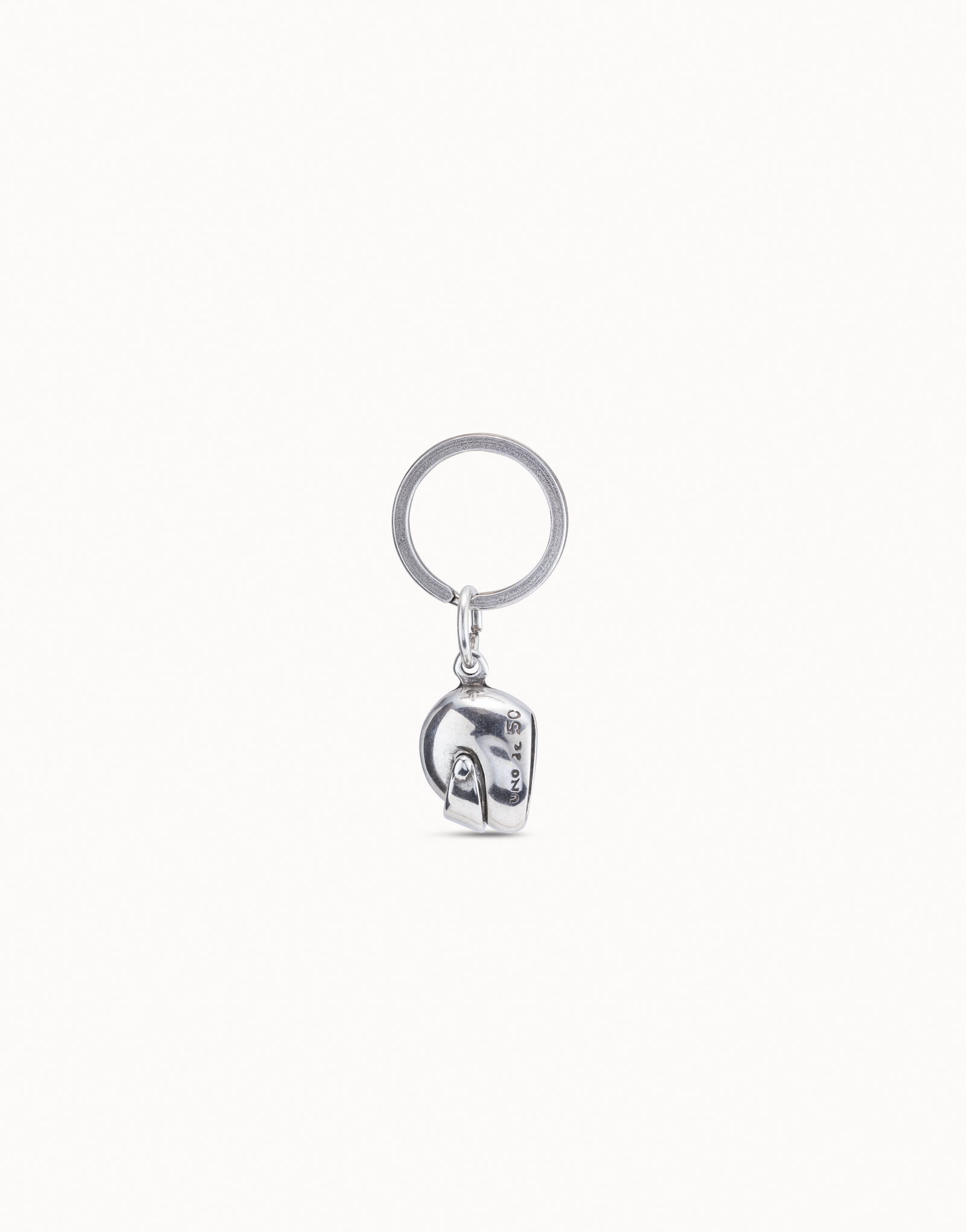 Sterling silver-plated helmet key-ring, , large thumbnail