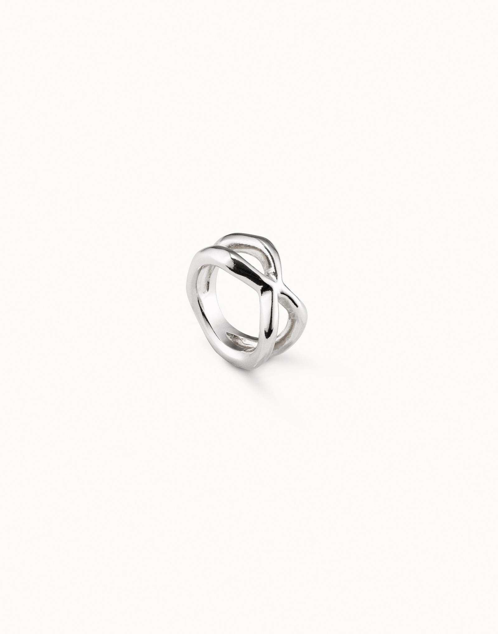 Bague Crossed, Argent, large thumbnail