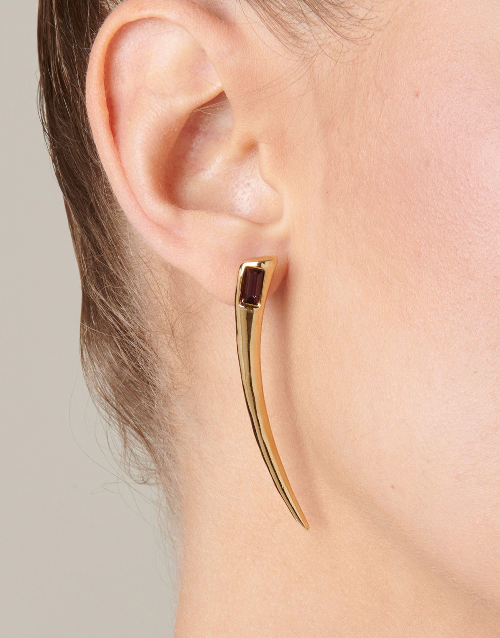 A tickle with a feather Earrings, Golden, large thumbnail