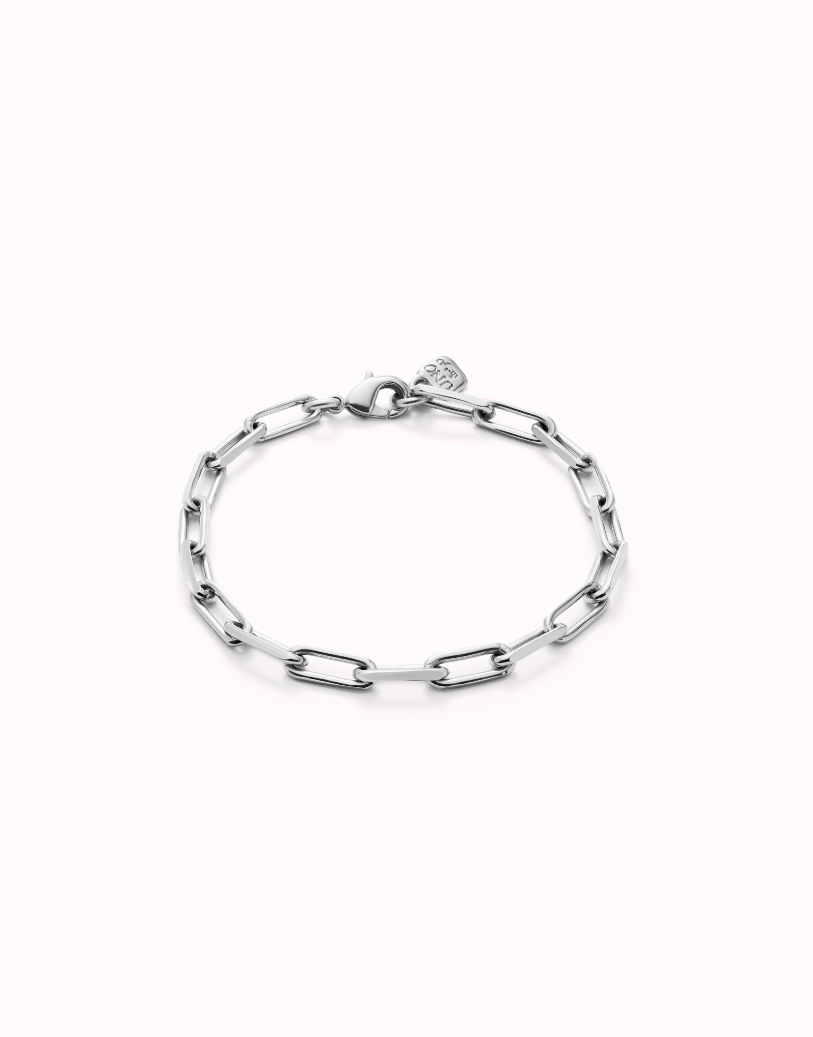Rectangular link chain bracelet, Silver, large thumbnail