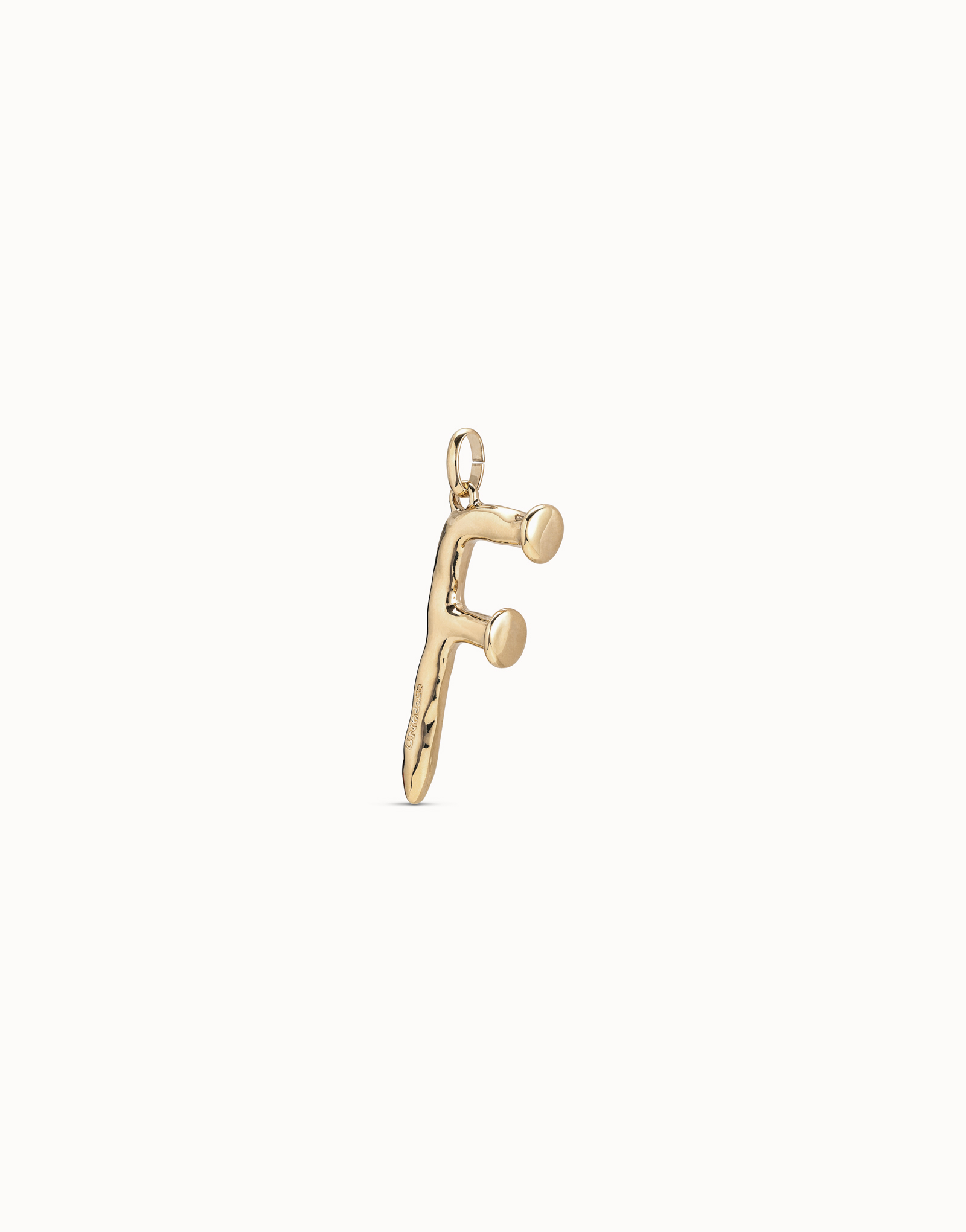 Large F initial charm, Golden, large thumbnail