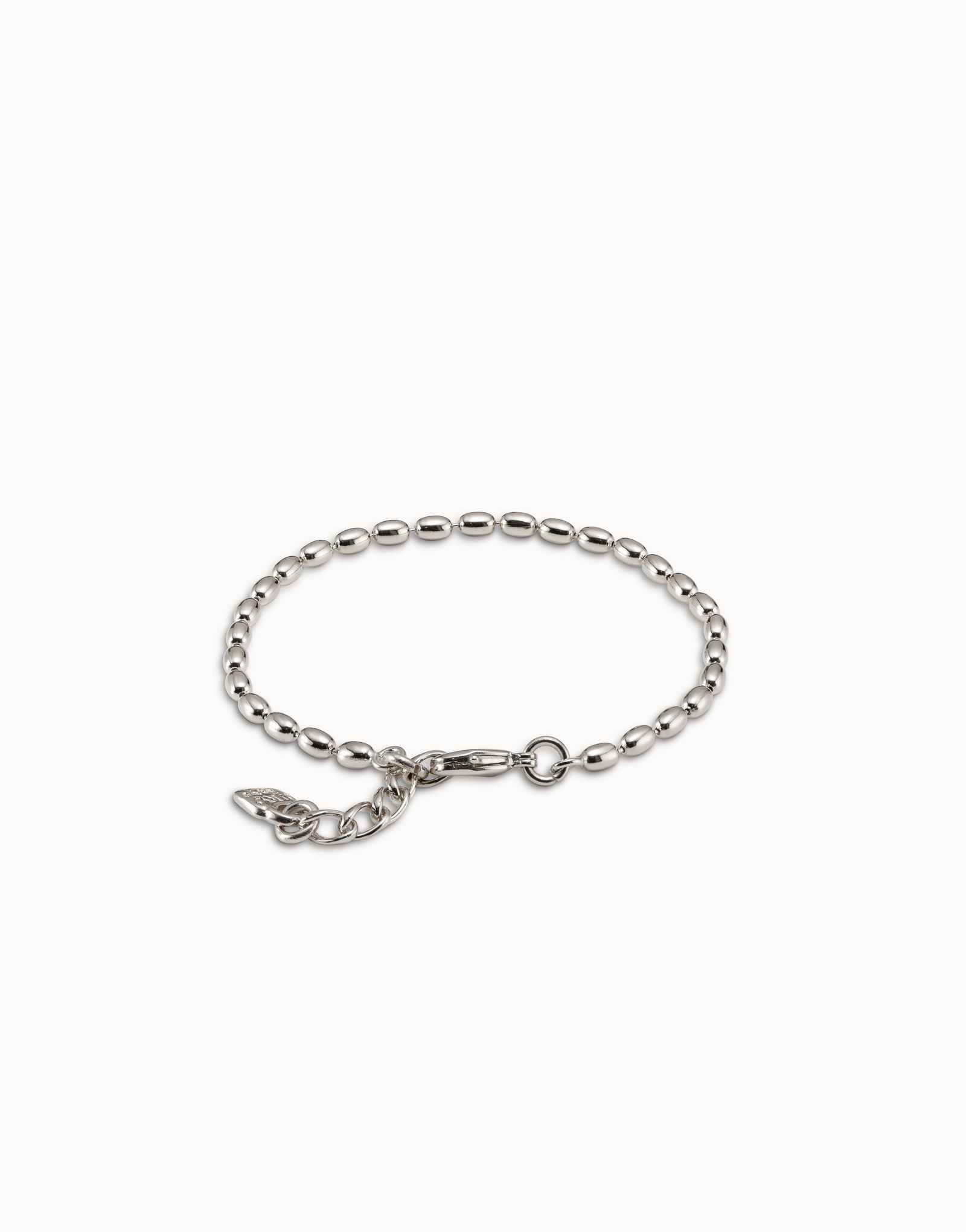 Oval link chain charm bracelet, Silver, large thumbnail