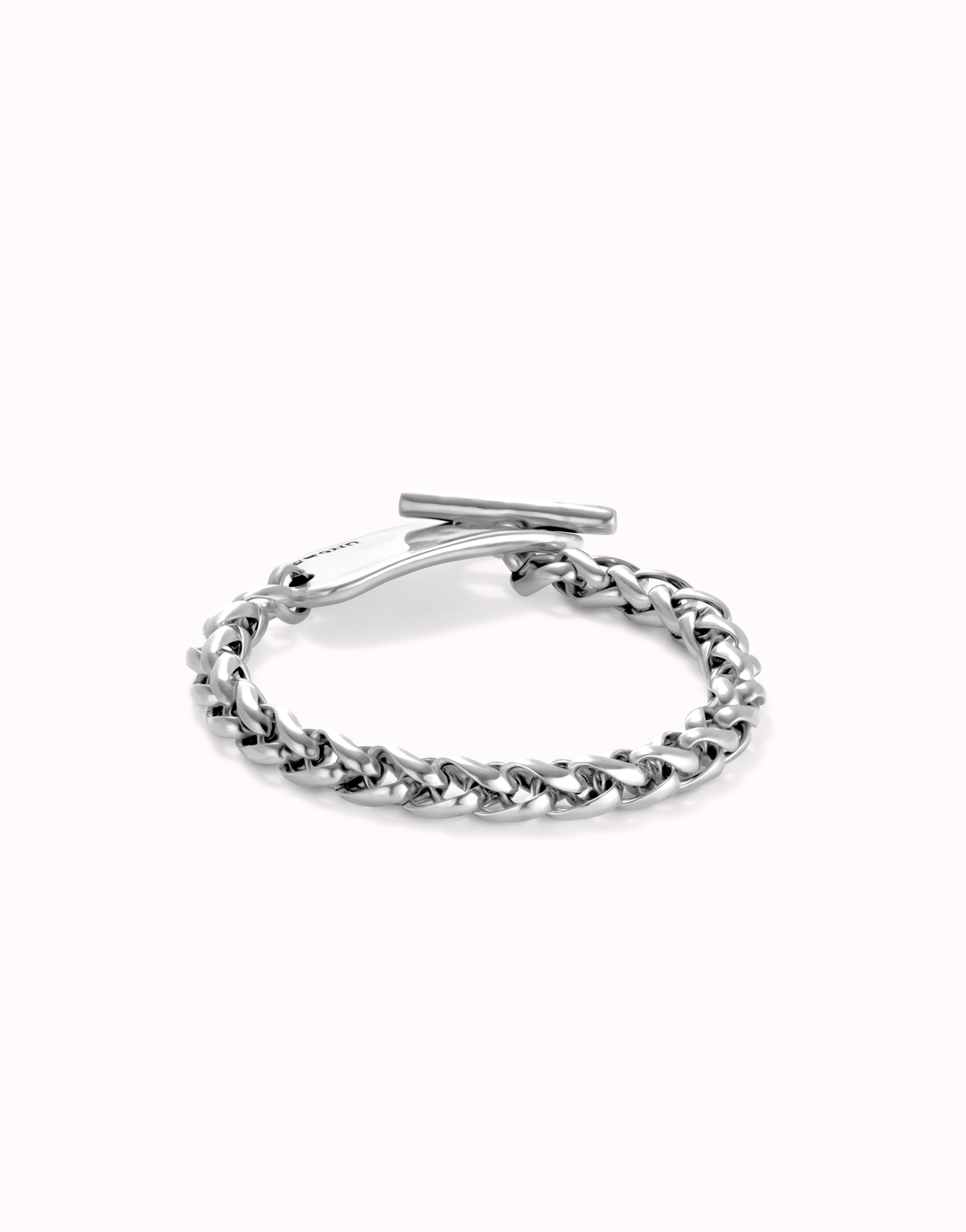 Cuban link chain bracelet, Silver, large thumbnail