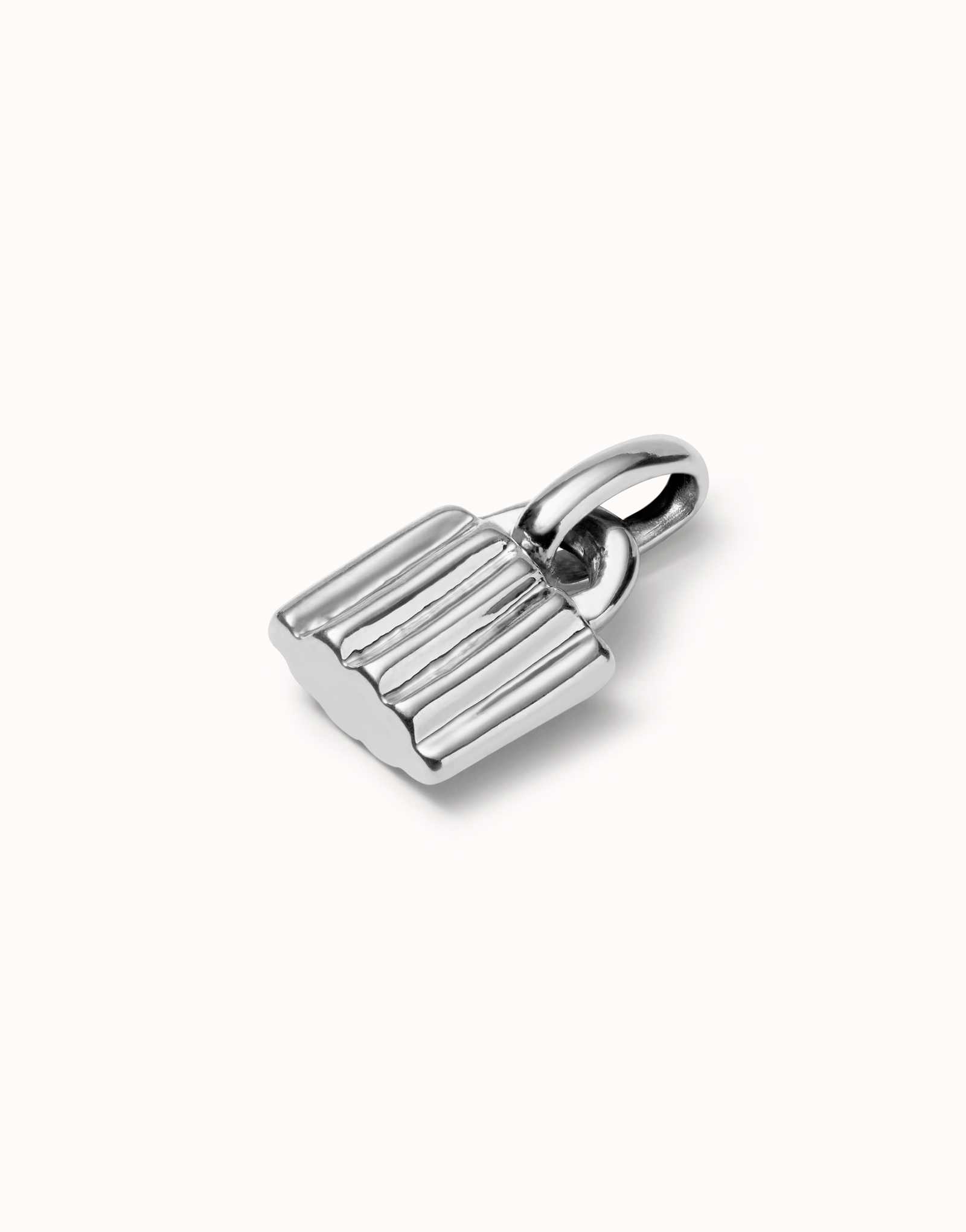 Padlock-shaped Charm, Silver, large thumbnail