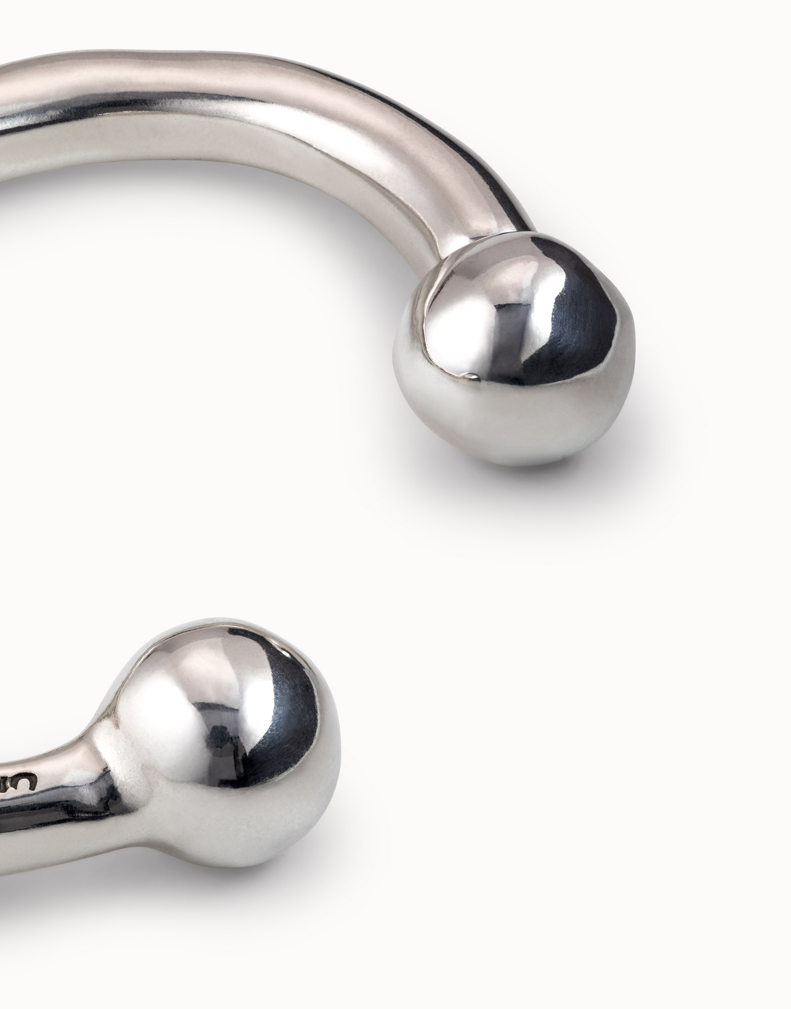 Pulsera bañada en plata de ley, Plateado, large thumbnail