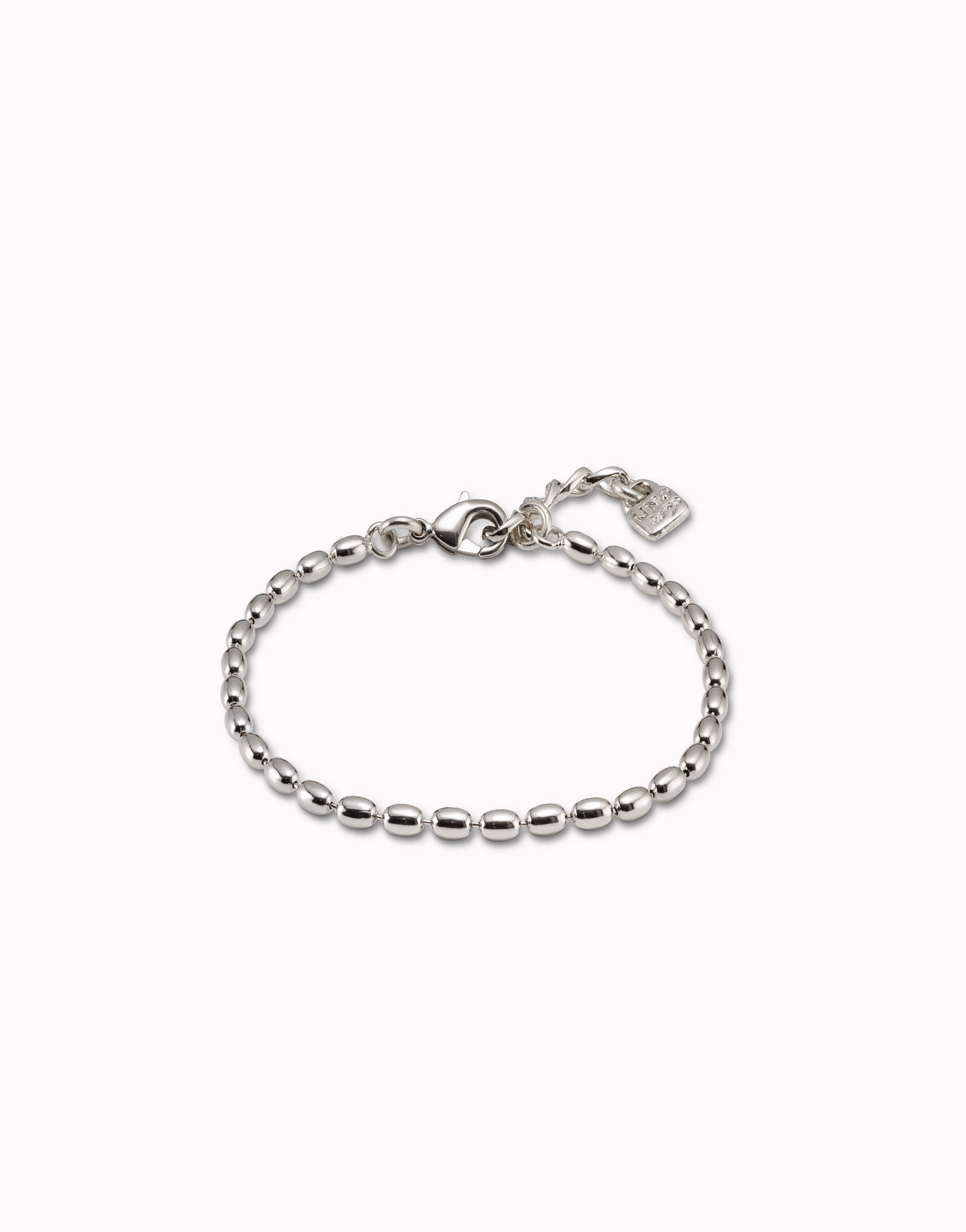 Oval link chain charm bracelet, Silver, large thumbnail