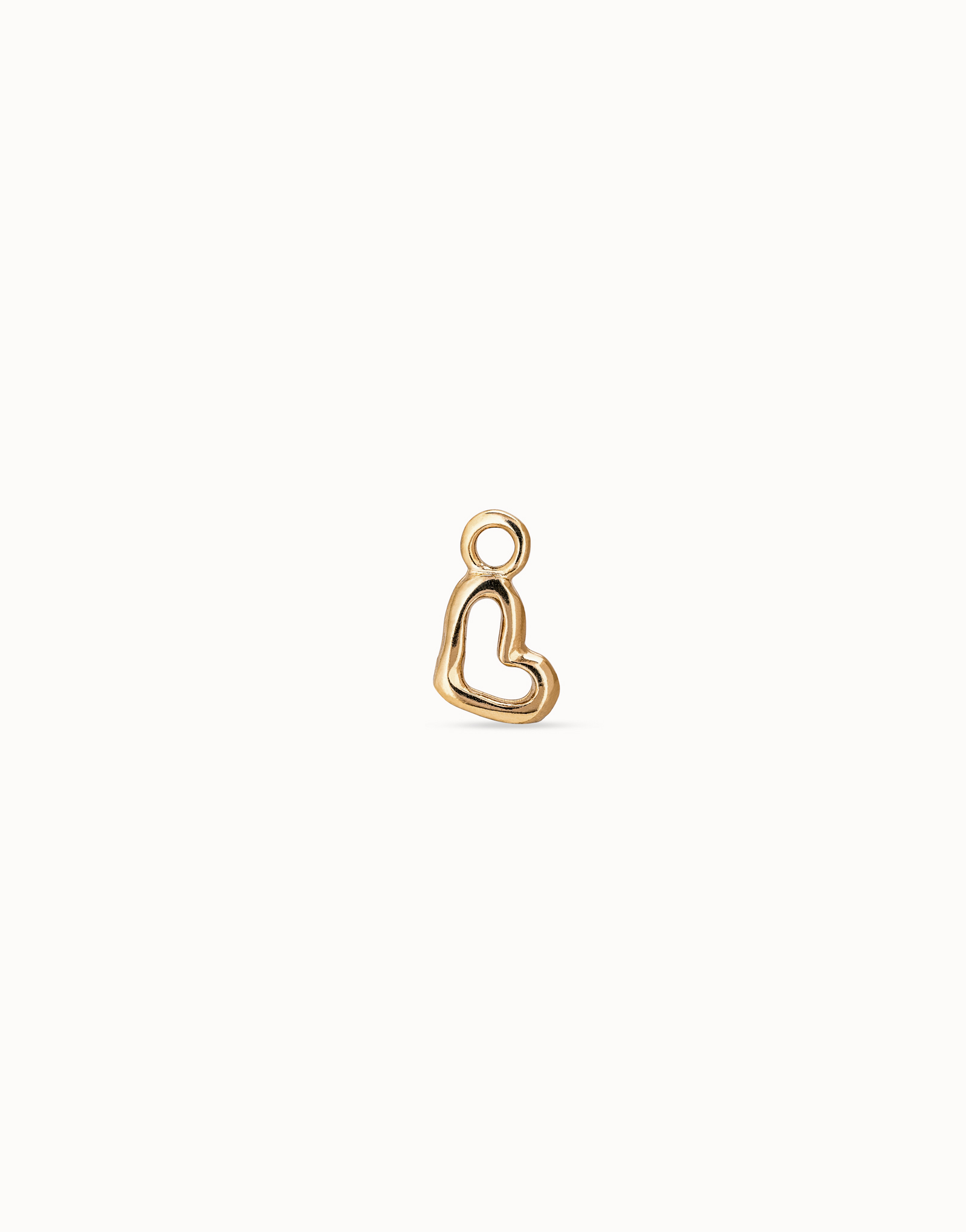 Heart  Single Hoop Charm, Golden, large thumbnail