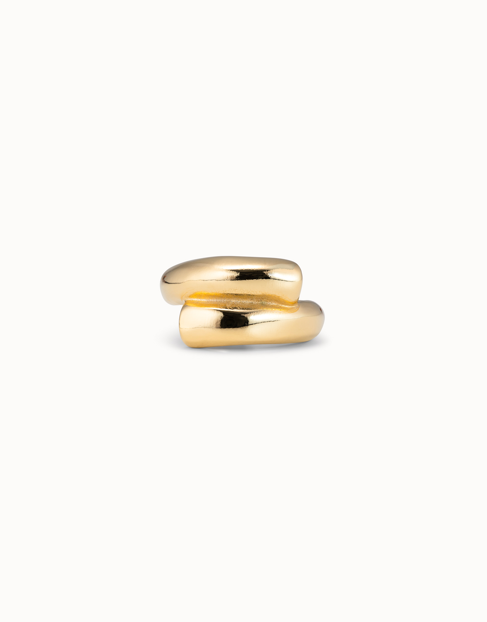 Tubular shaped ring, Golden, large thumbnail