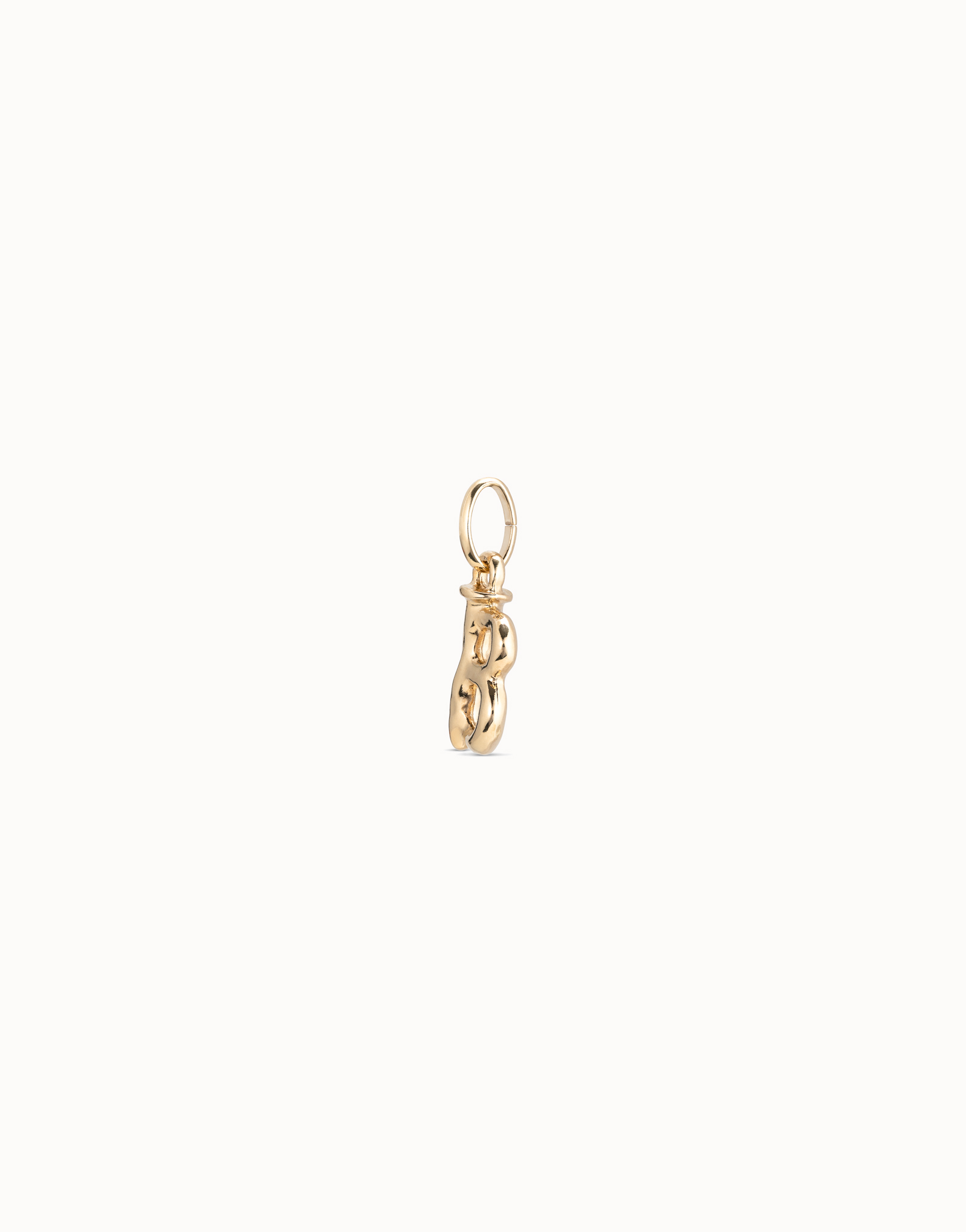 Medium B initial charm, Golden, large thumbnail