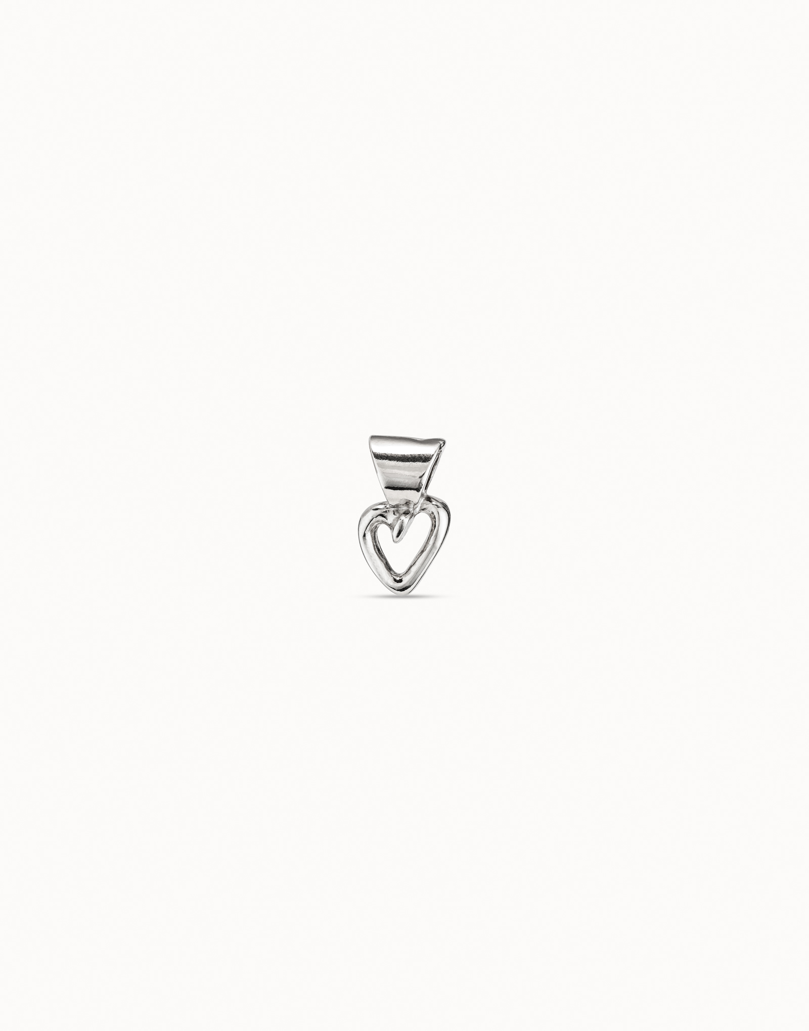 Heart shape charm, Silver, large thumbnail