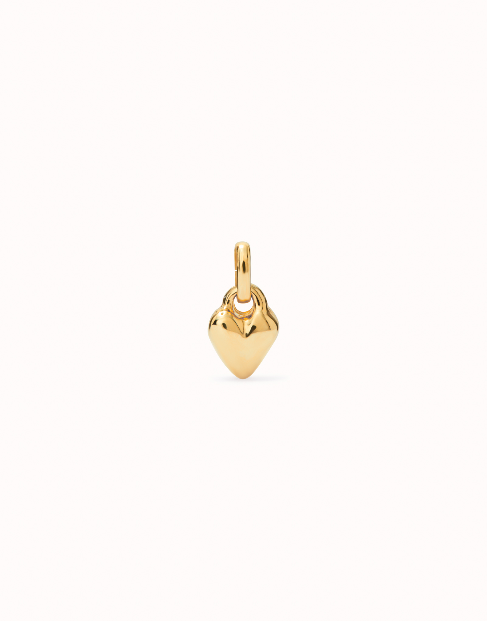 Heart-shaped charm, Golden, large thumbnail
