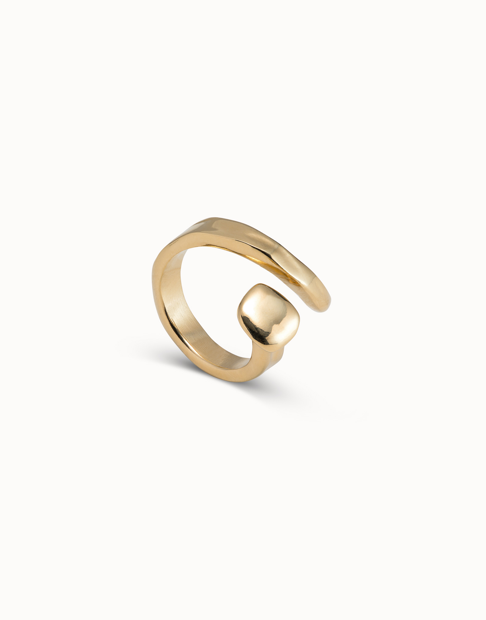 Nail shape ring, Golden, large thumbnail