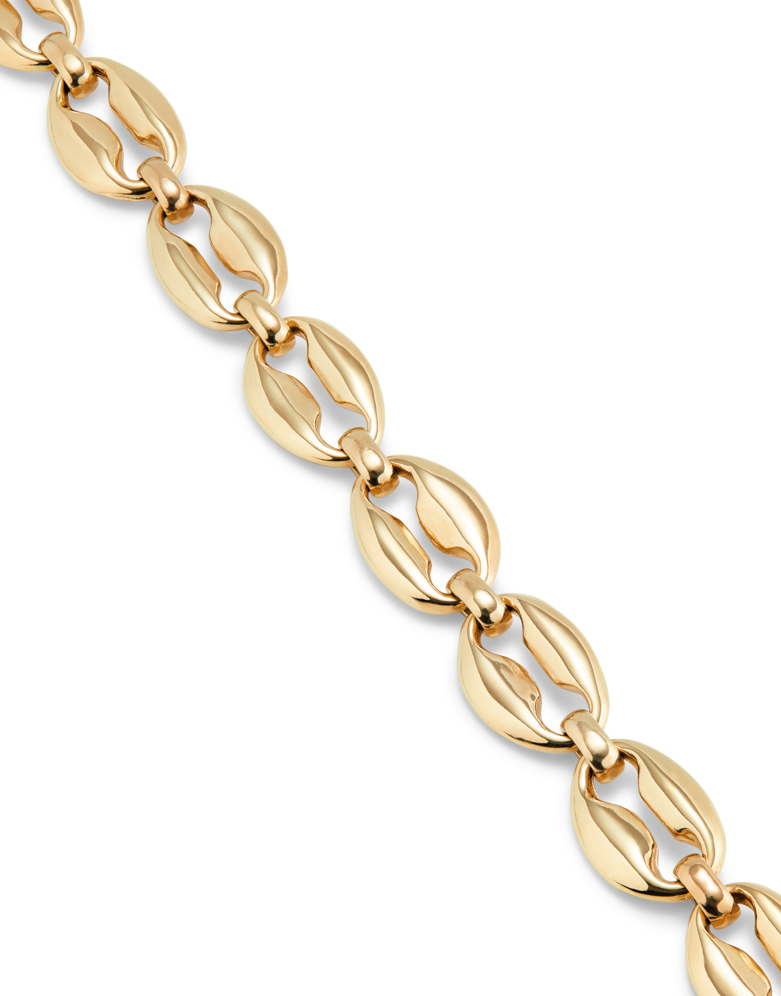 Small oval link chain bracelet, Golden, large thumbnail