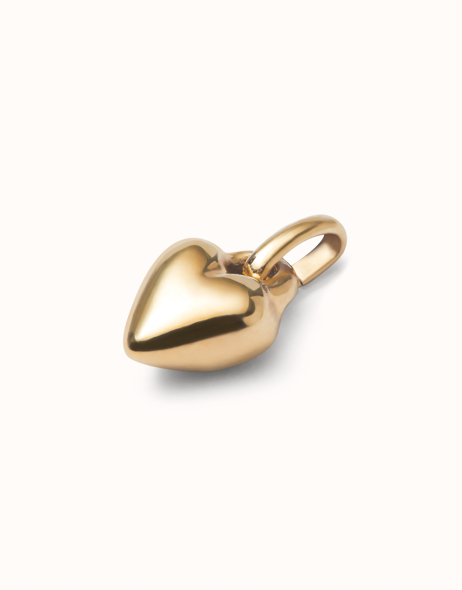 Heart-shaped charm, Golden, large thumbnail