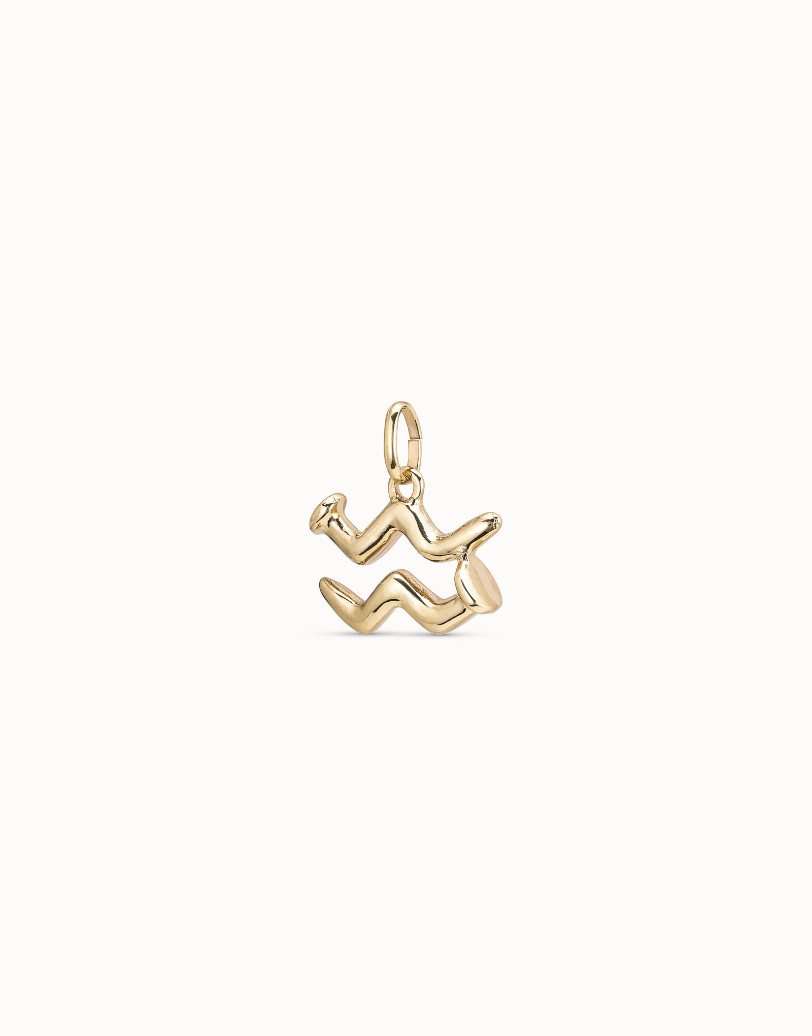 Aquarius shaped charm, Golden, large thumbnail