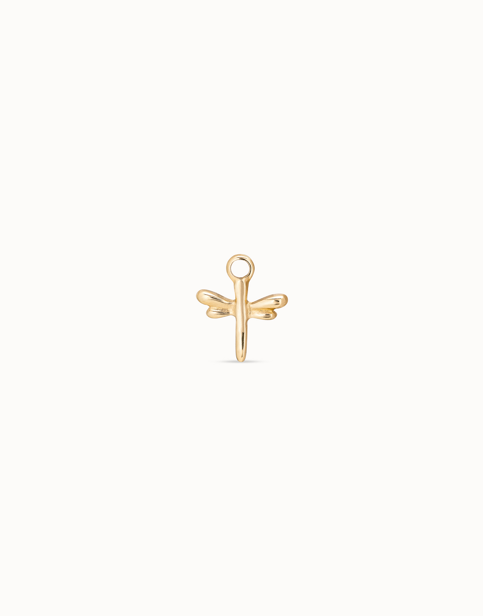 Dragonfly Single Hoop Charm, Golden, large thumbnail