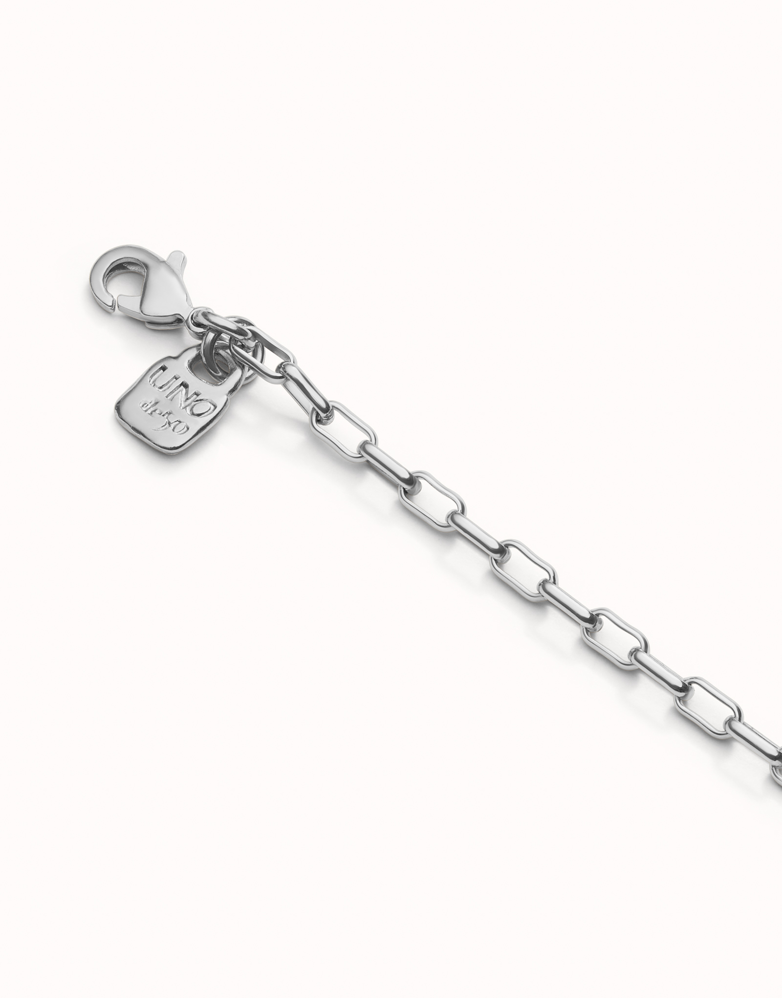 Long link chain necklace, Silver, large thumbnail