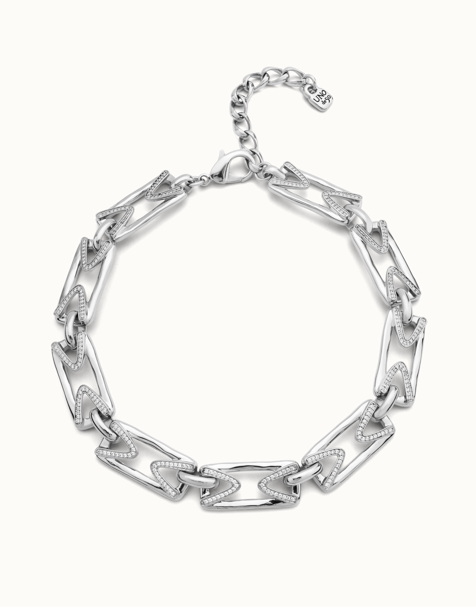 Multi strand chain necklace with topaz, Silver, large thumbnail